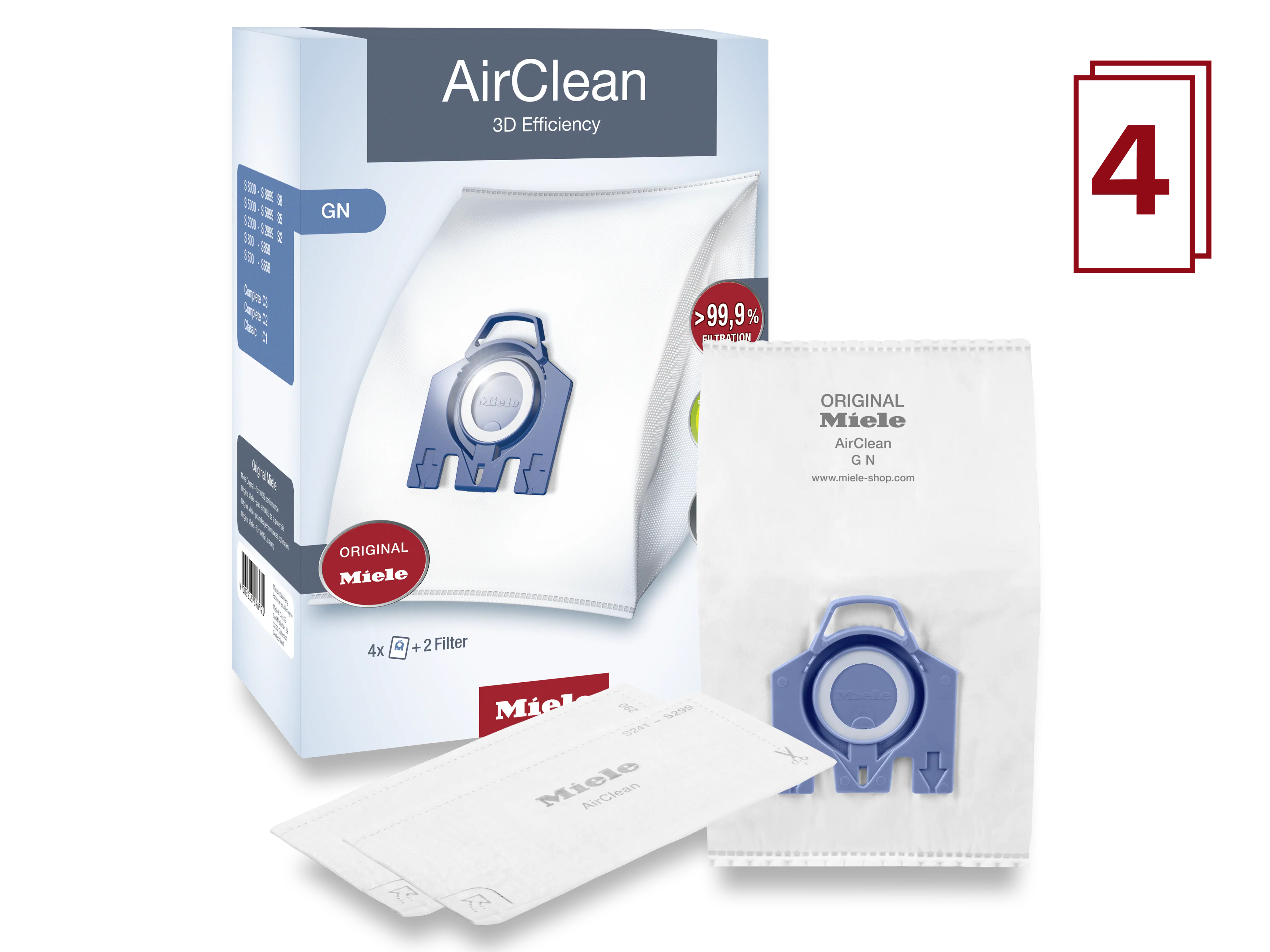 AirClean 3D Efficiency GN dustbags
