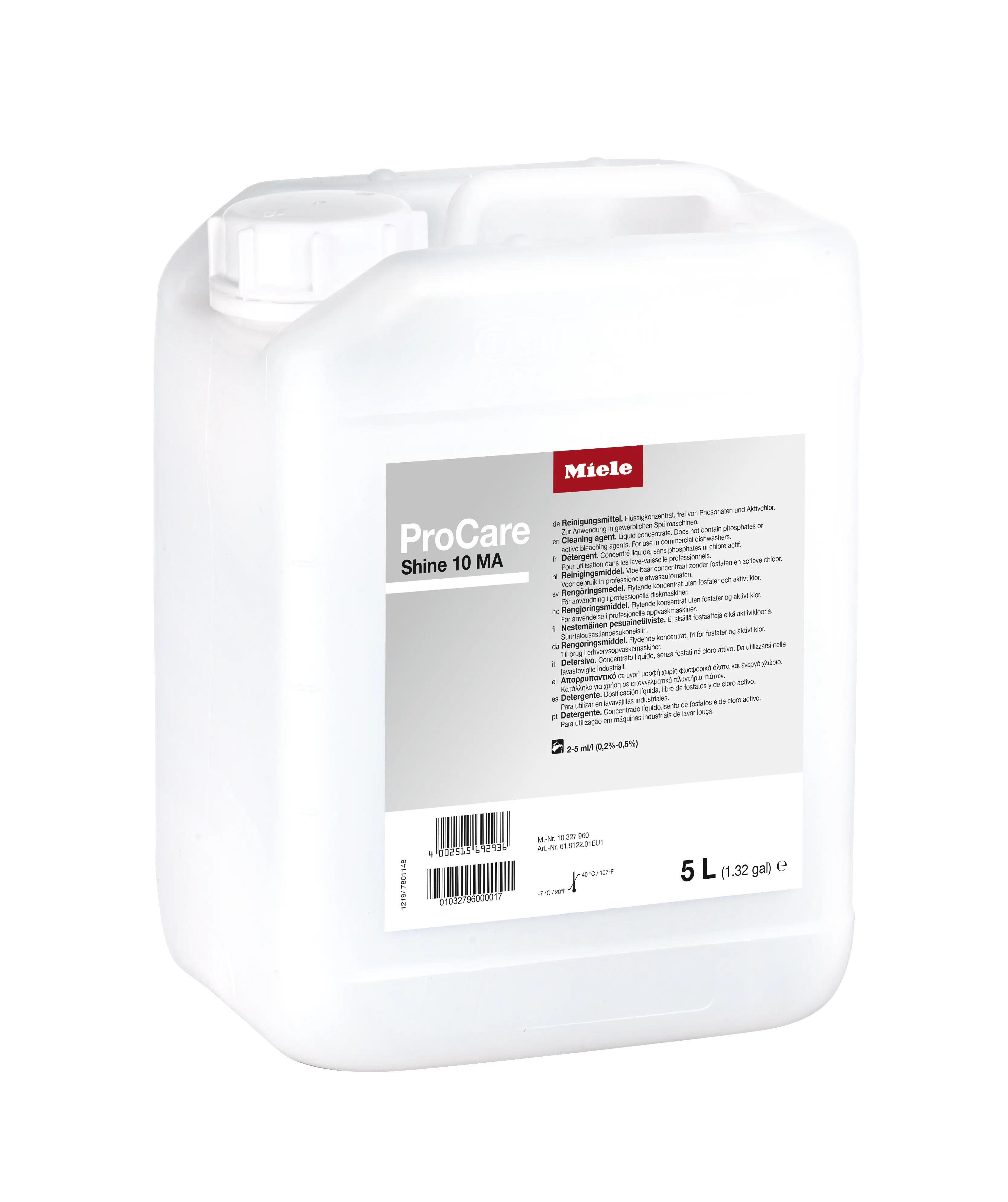 Liquid detergent, mildly alkaline, 5 l