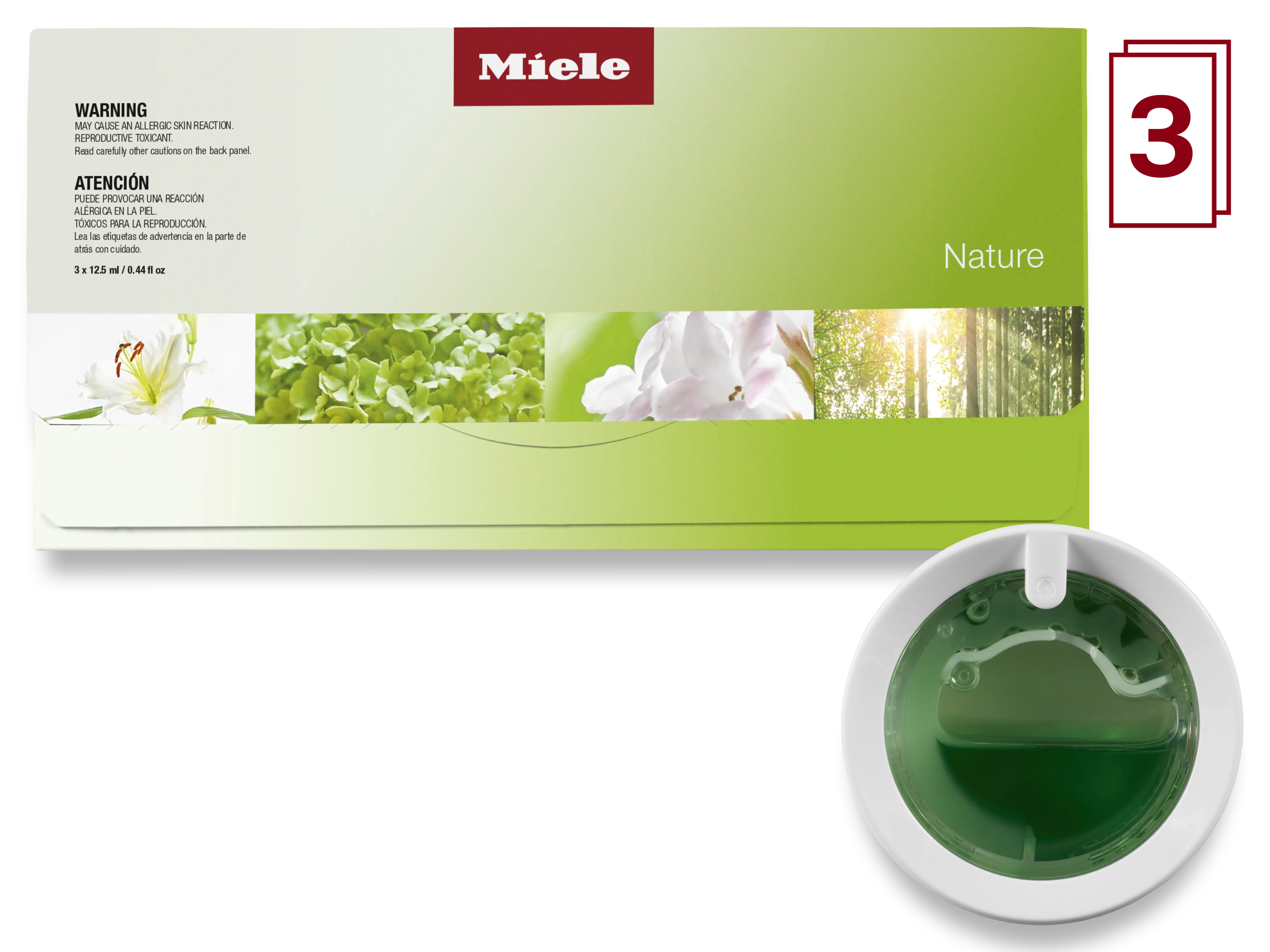 Set of 3 x Nature fragrance flacon