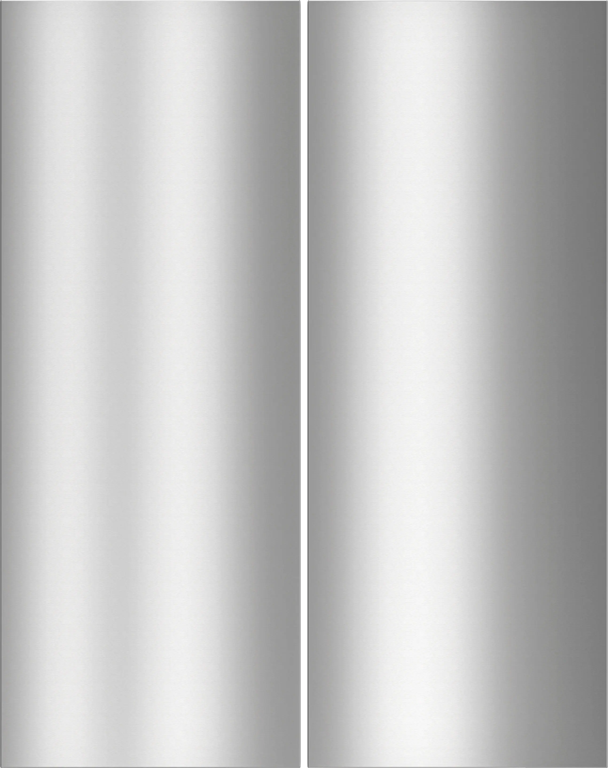 Refrigerator section stainless steel front