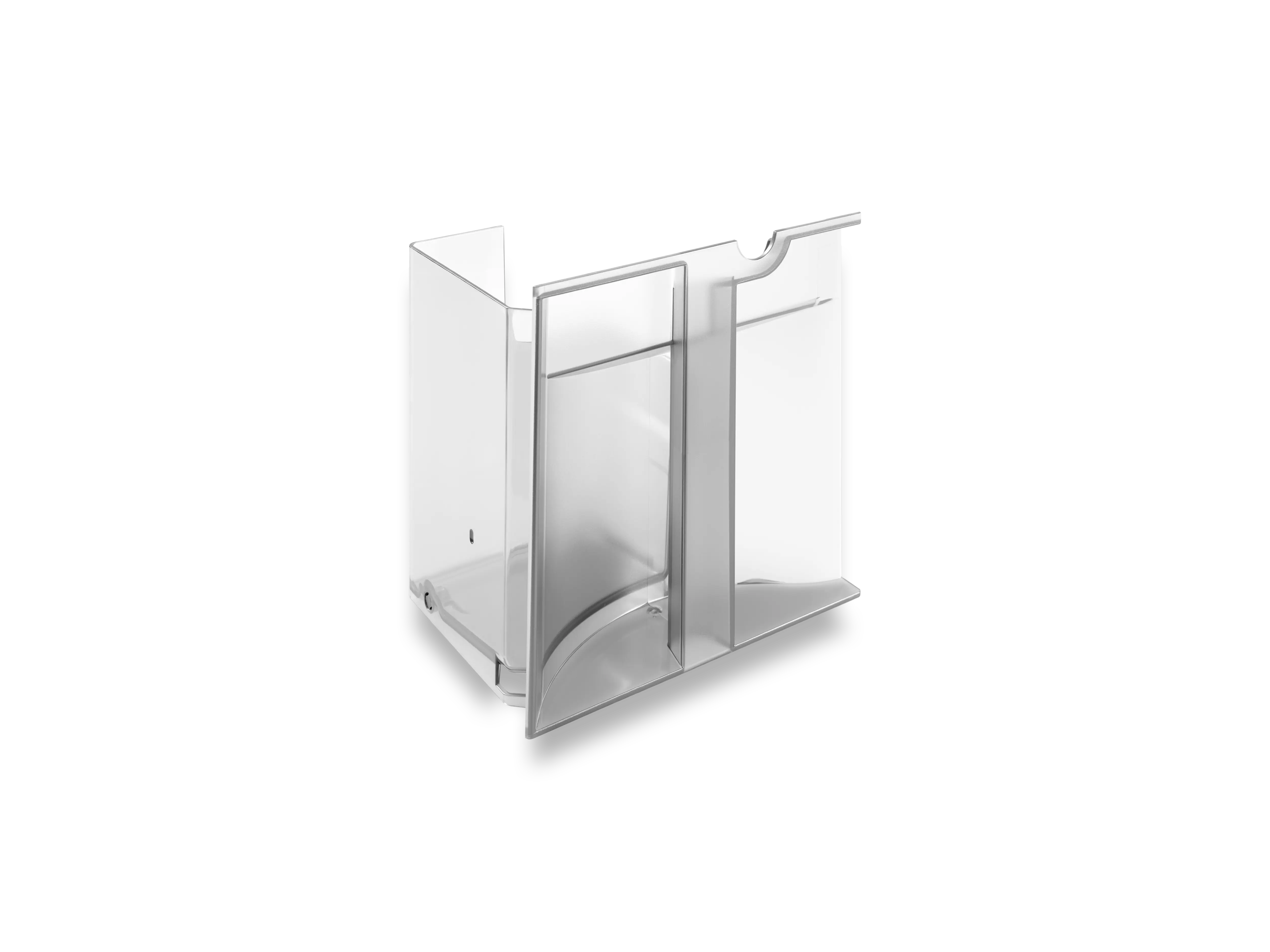 Gray transparent waste container