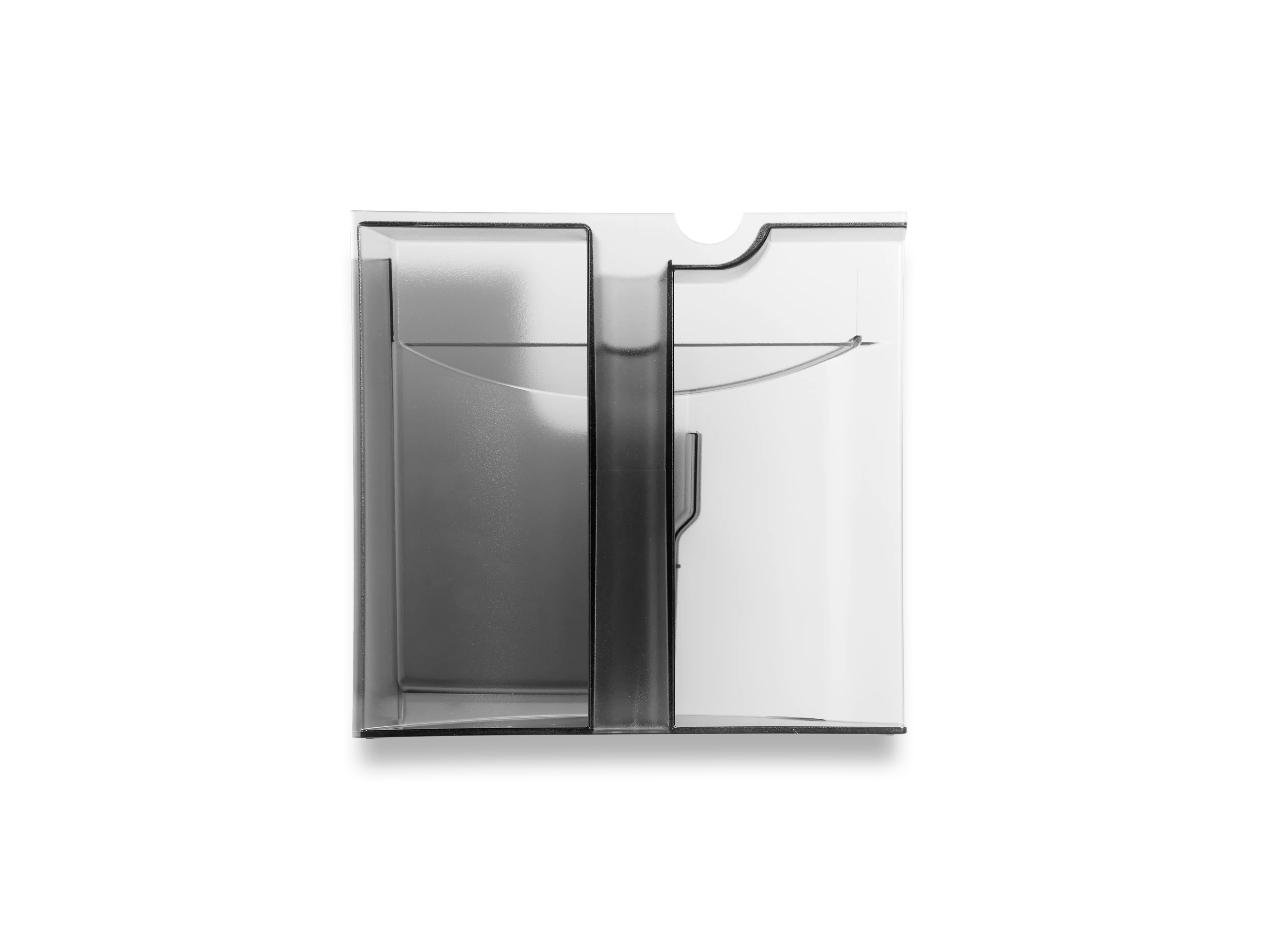 Gray transparent waste container