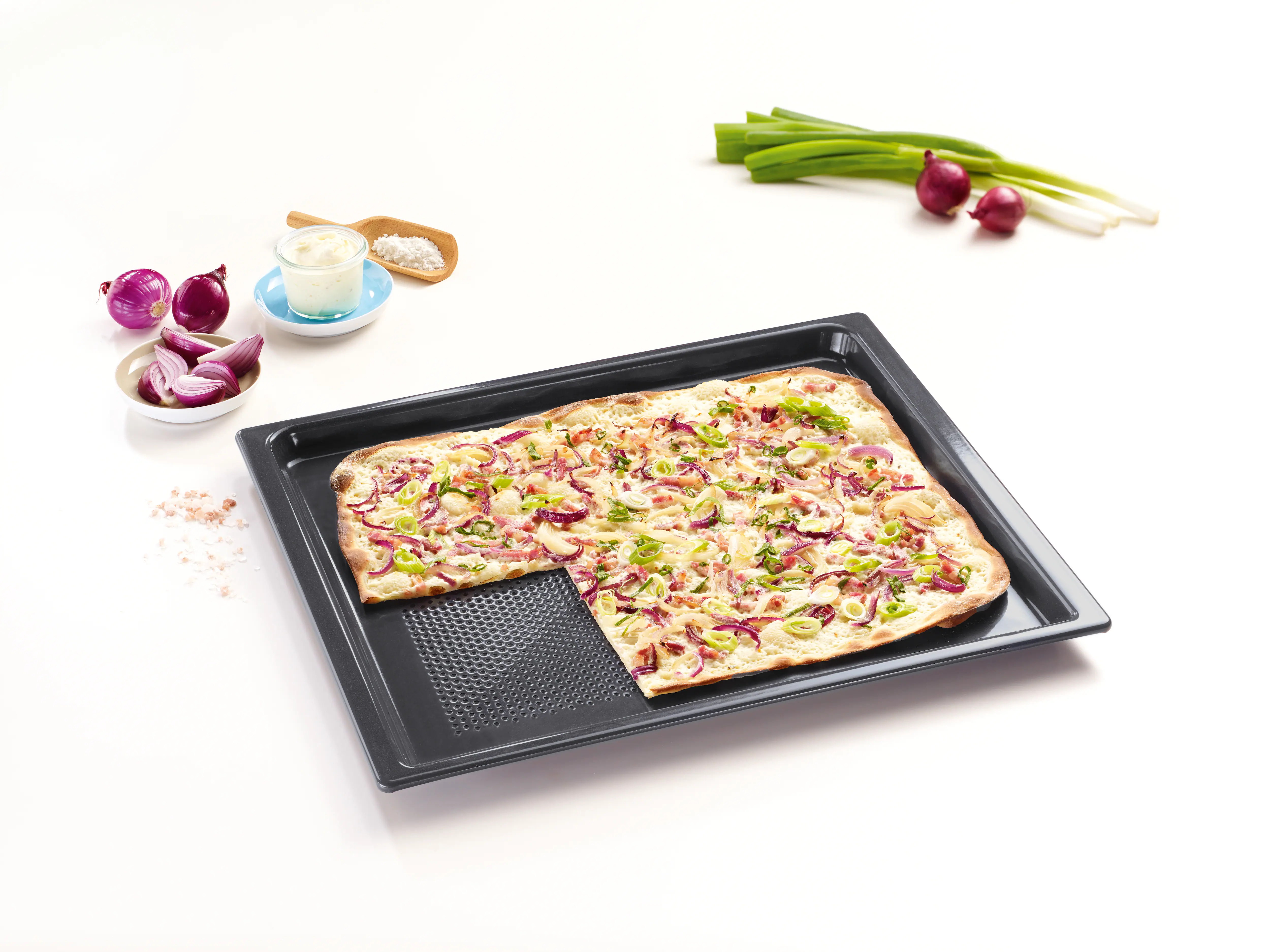 Gourmet baking and AirFry tray, perforated