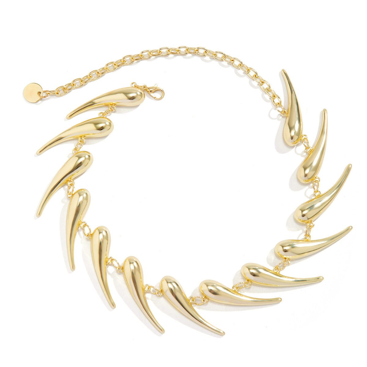 Personalized thorn stitching water drop pendant necklace for women