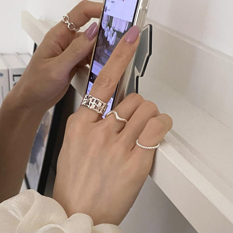 Hollow Braided Open Ring Women's Fashion Personalized Index Finger Ring