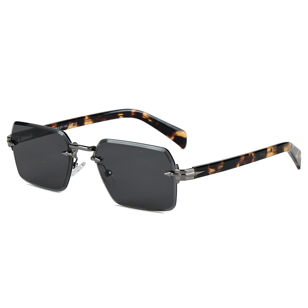 S33108 frameless sunglasses for women high-end plain sun visor sunglasses sun protection glasses