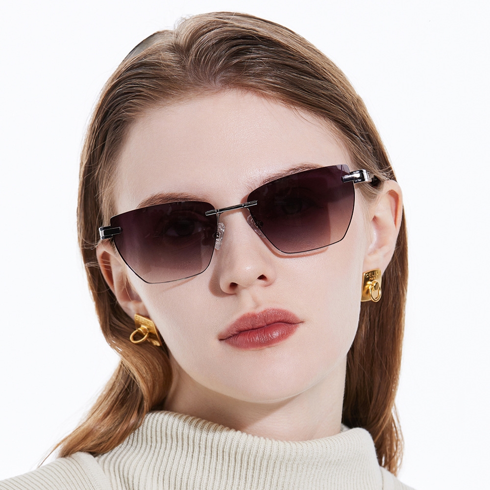 S33146 trendy sun protection sunglasses for women ins high-end Korean version fashion wear photo sunglasses anti-ultraviolet