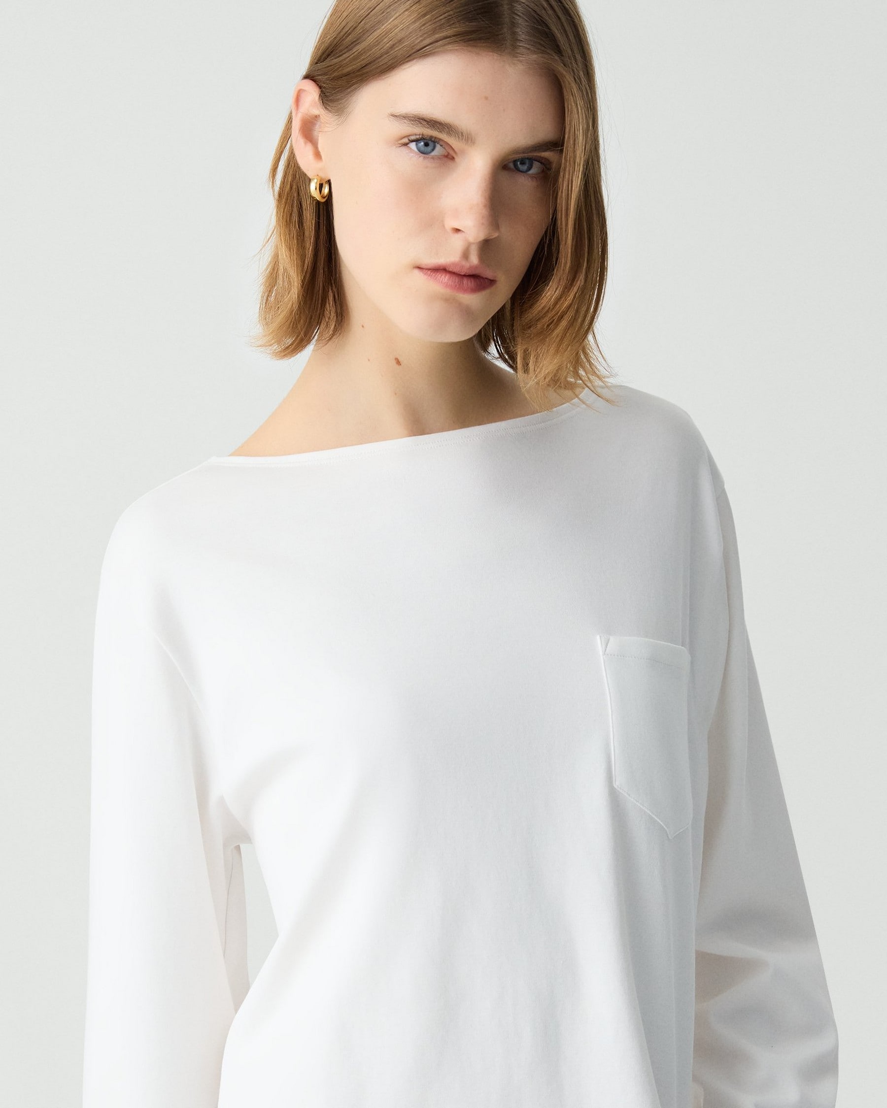 Boatneck Top in Cotton Jersey