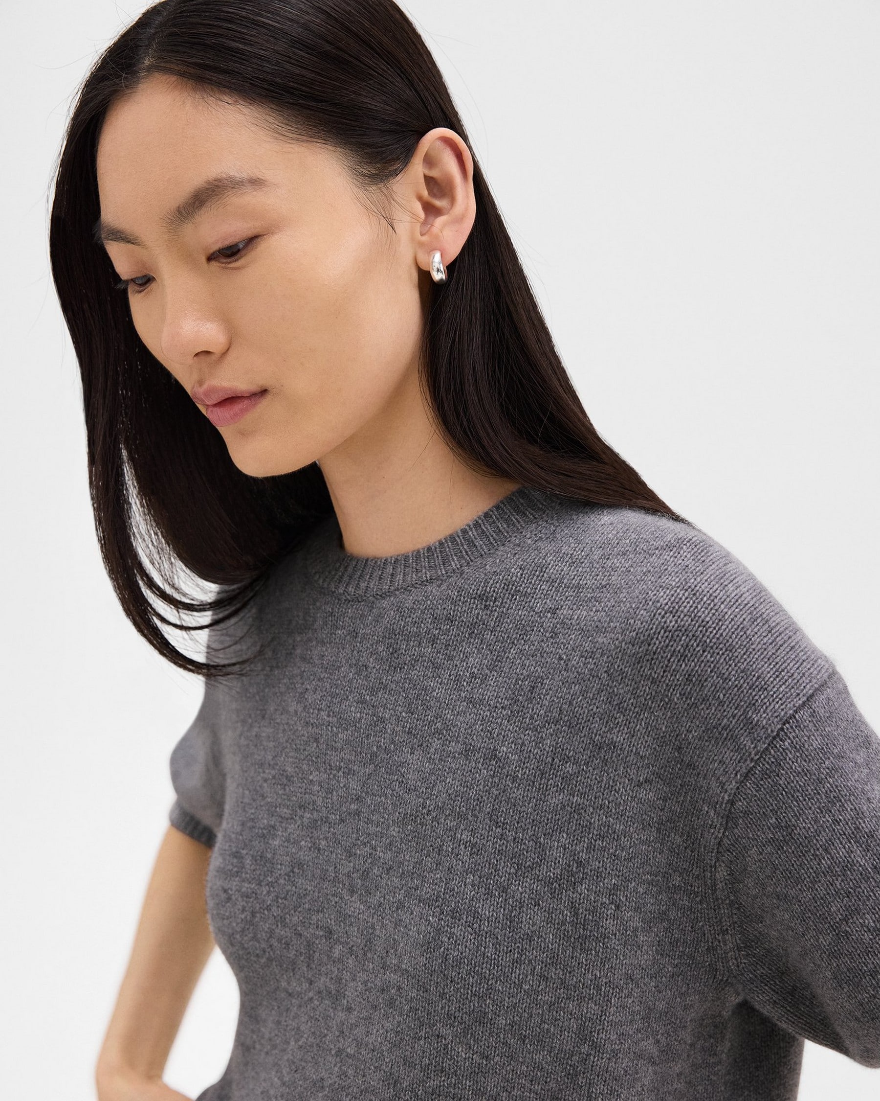 Cropped Tee in Cashmere