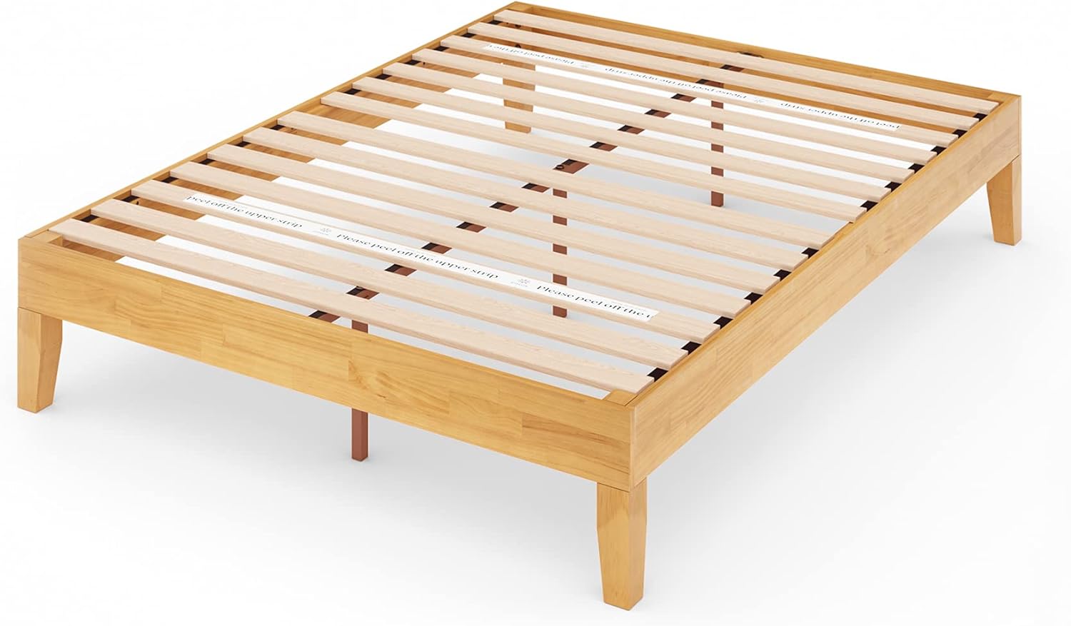 ZINUS Wen Deluxe Wood Platform Bed Frame, Solid Foundation, Wooden Slat