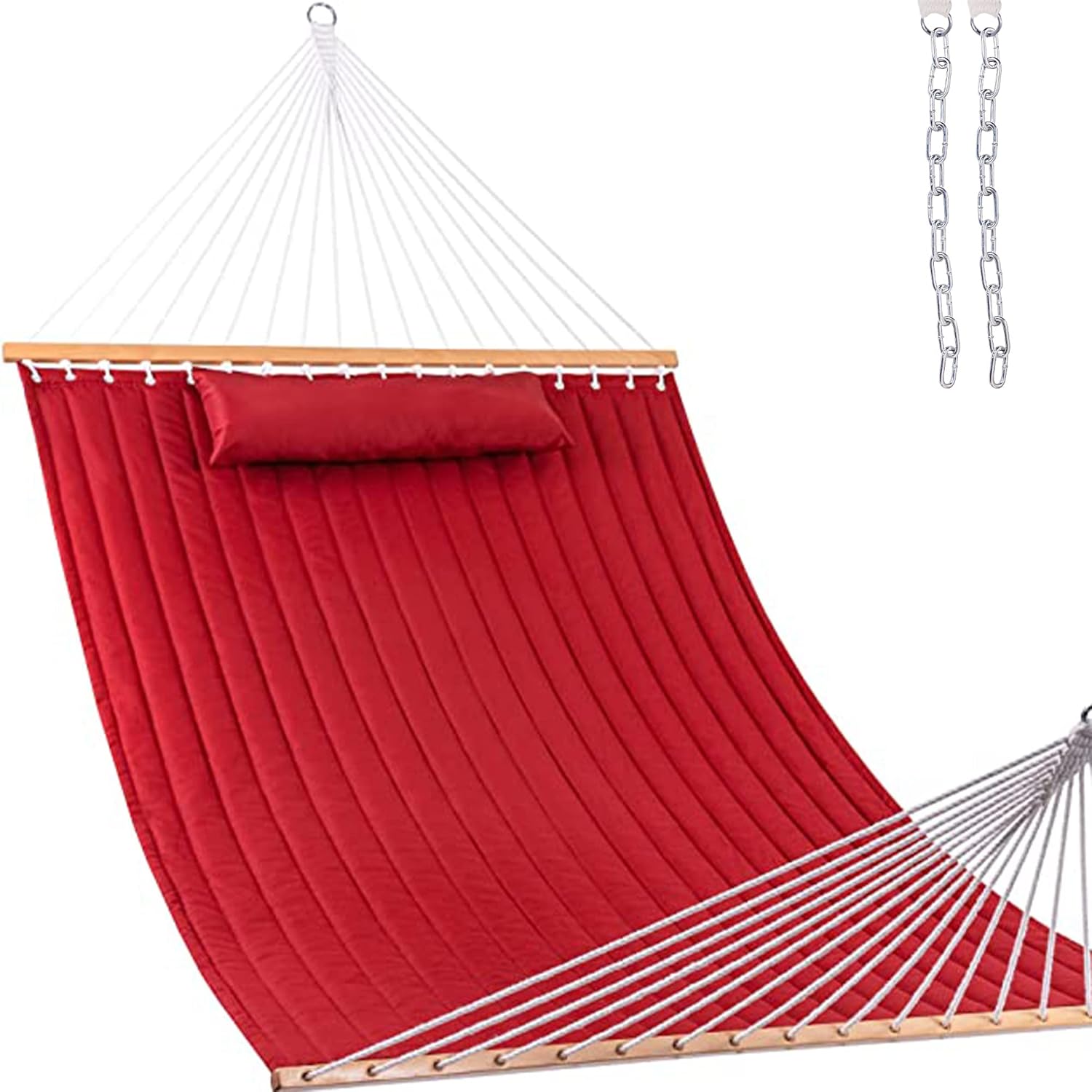 Lazy Daze Hammocks 12 FT Double Quilted Fabric Hammock with Spreader ...