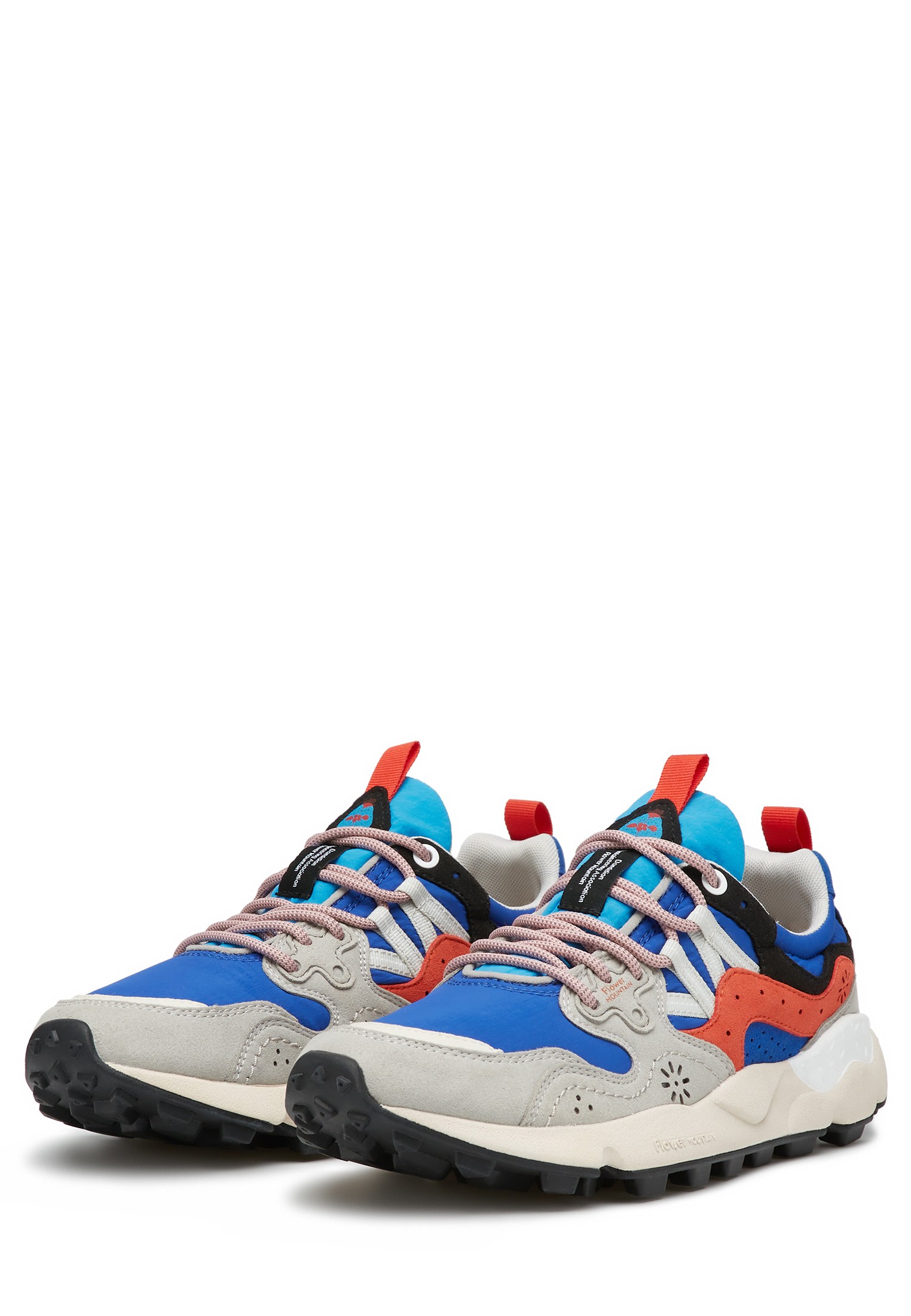 YAMANO 3 UNI BELLEROSE - Faux leather and technical fabric sneakers - Grey-Blue