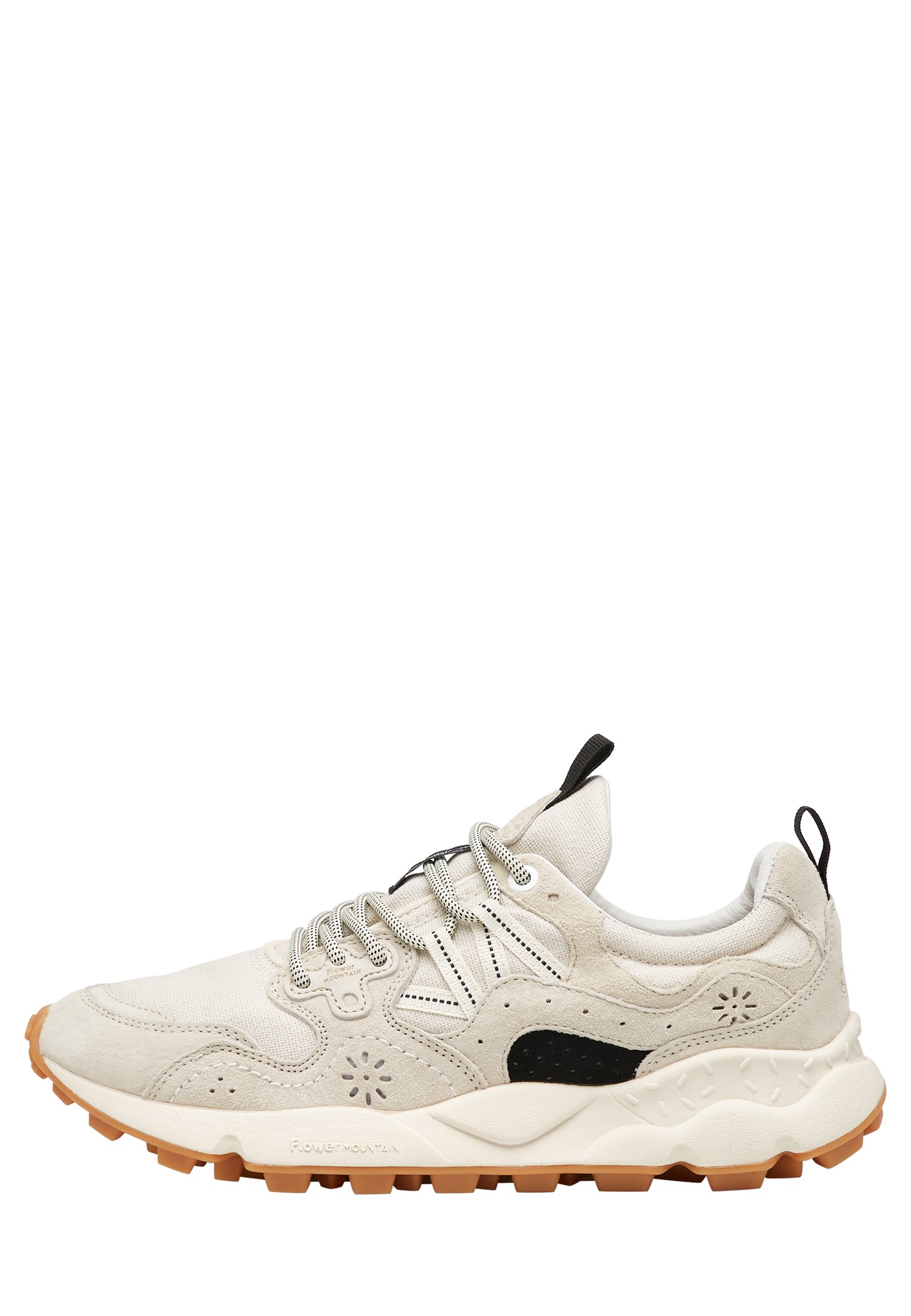 YAMANO 3 UNI - Suede and technical fabric sneakers - Beige