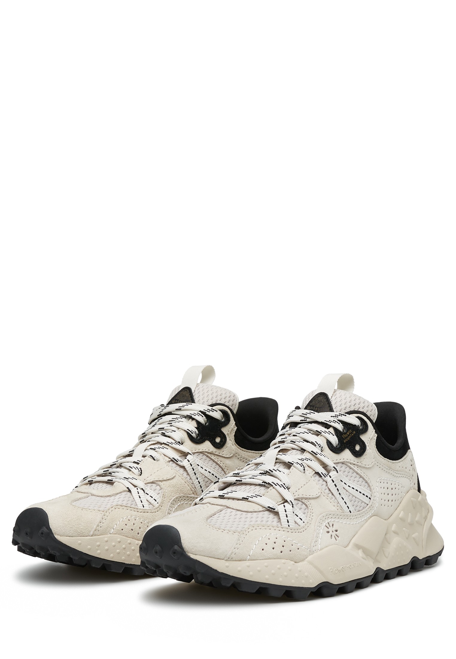 TIGER HILL UNI - Suede and technical fabric sneakers - Beige