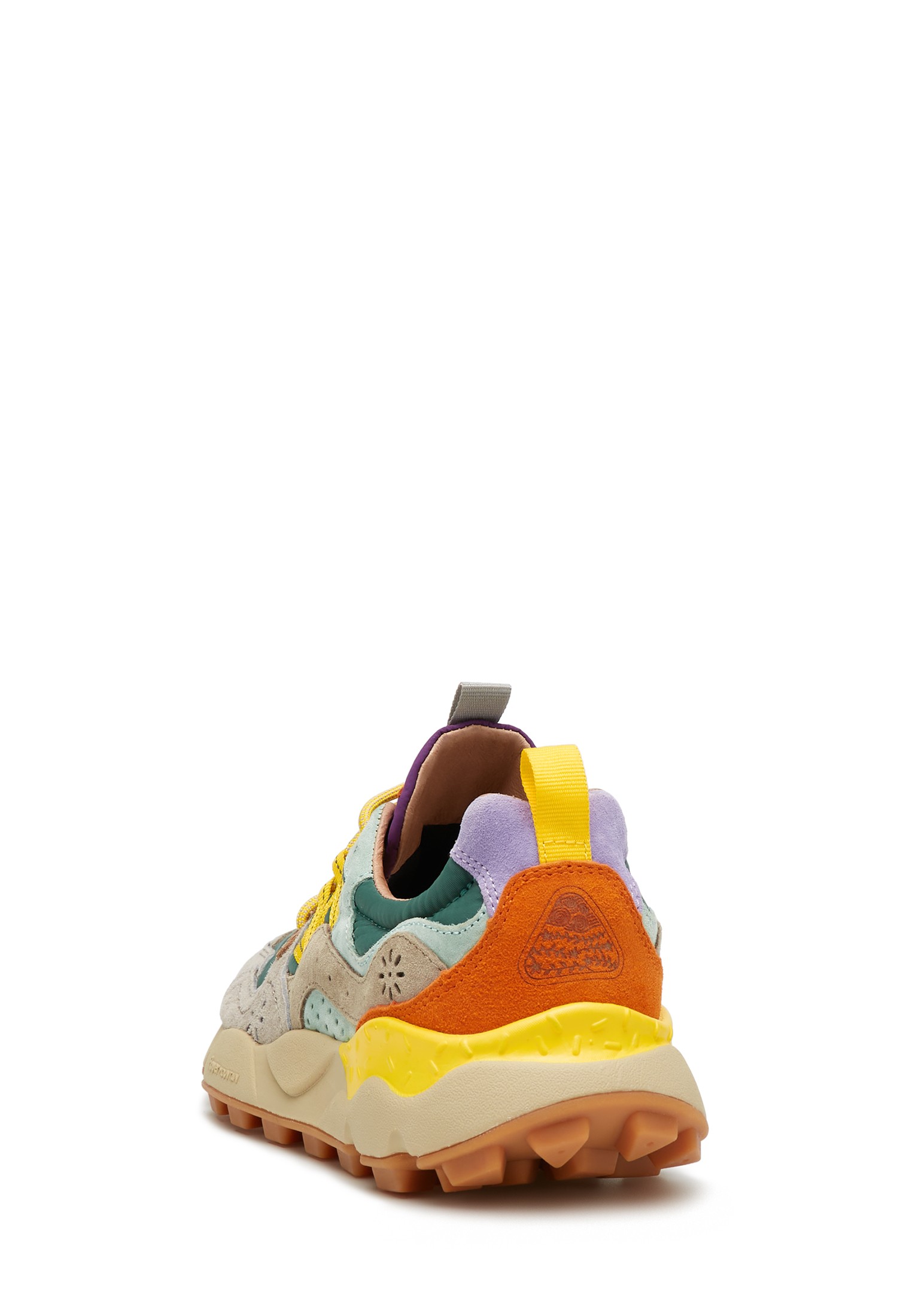 YAMANO 3 UNI - Suede and fabric sneakers - Grey-Green