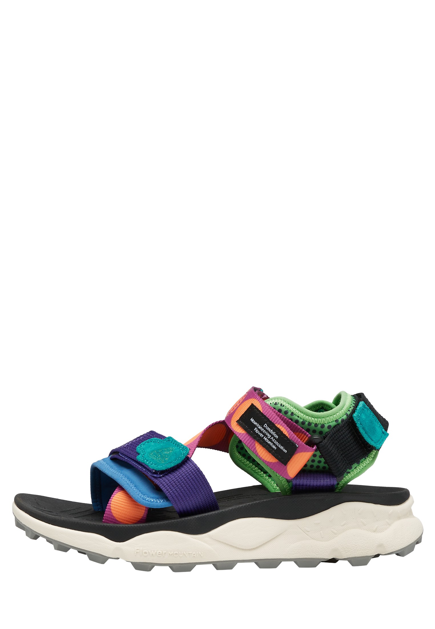NAZCA 2 UNI - Suede and fabric sandals - Purple-Light blue