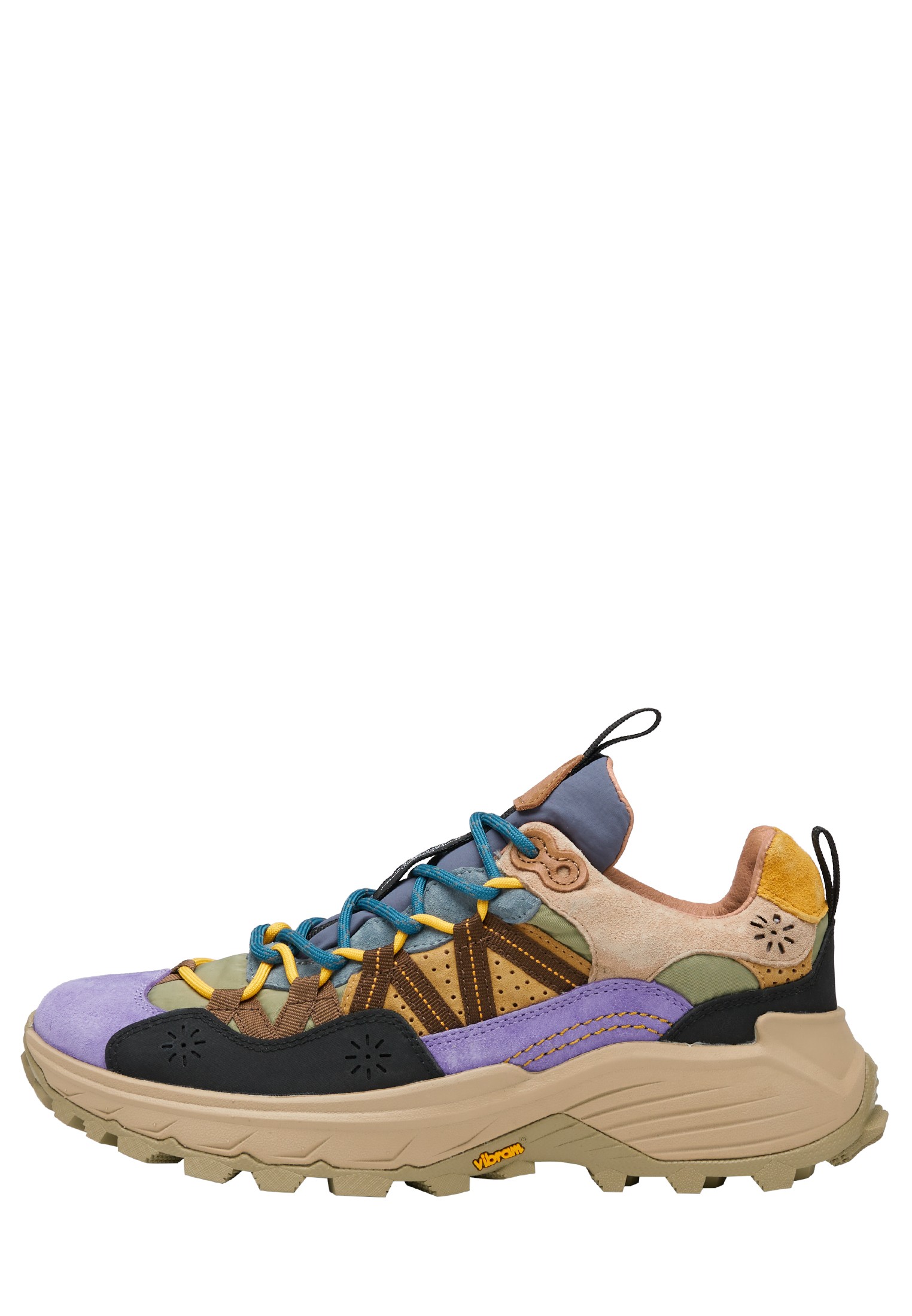 IWANO UNI - Suede and technical fabric sneakers - Lilac