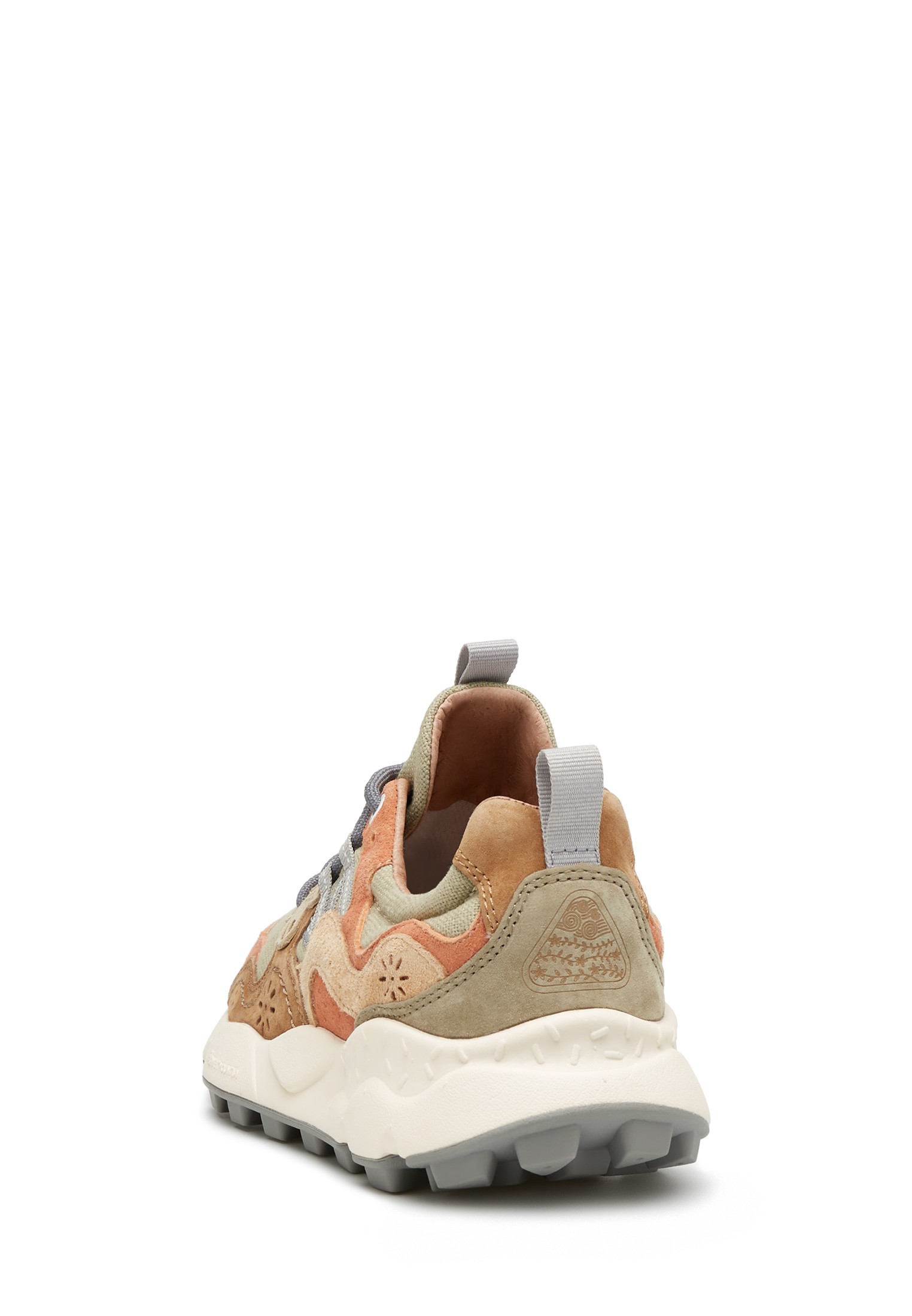 YAMANO 3 WOMAN - Suede and fabric sneakers - Beige-Pink