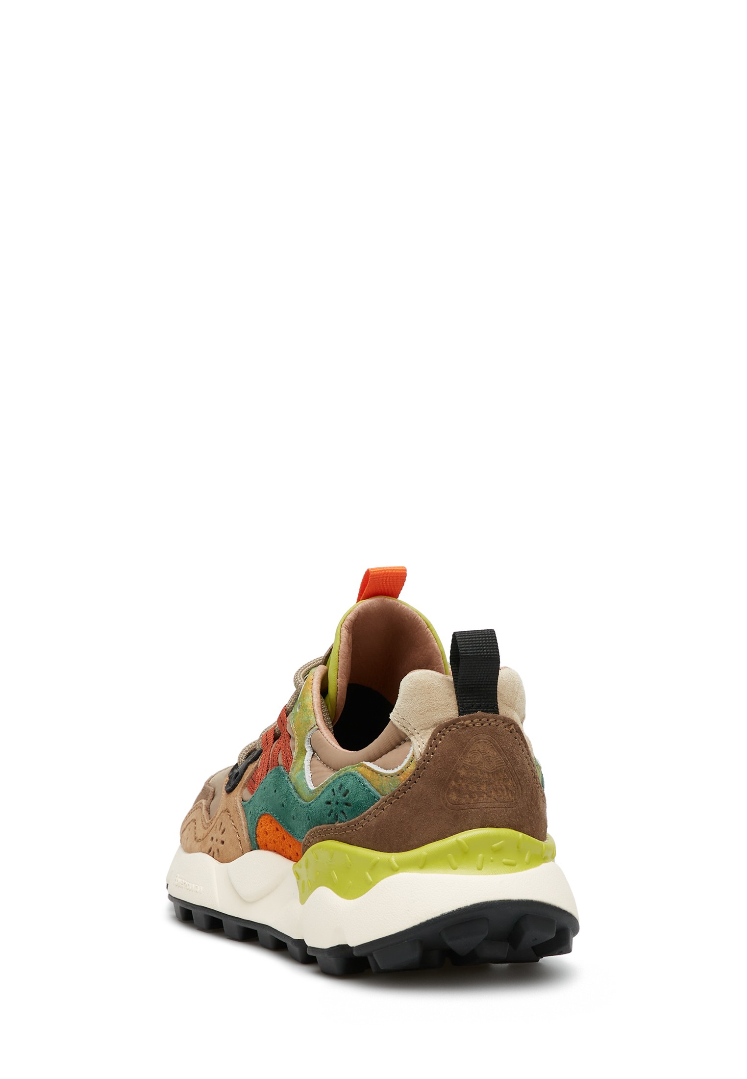 YAMANO 3 UNI - Suede and fabric sneakers - Brown-Green