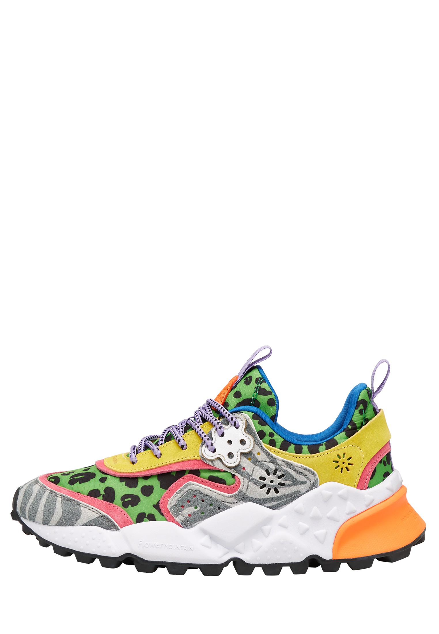 KOTETSU WOMAN - Suede and technical fabric sneakers - Grey-Green