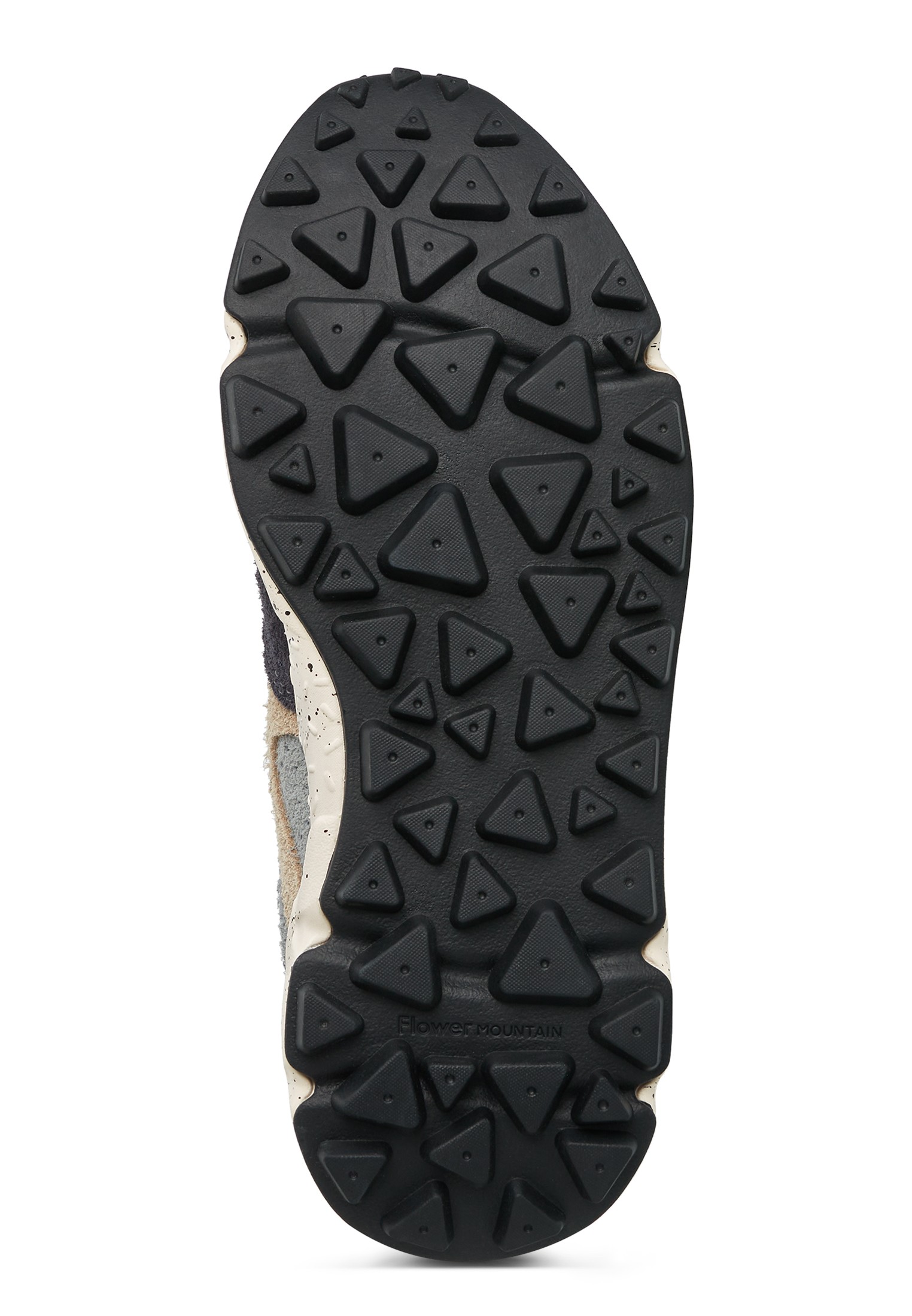 YAMANO 3 MAN - Suede and technical fabric sneakers - Navy-Grey