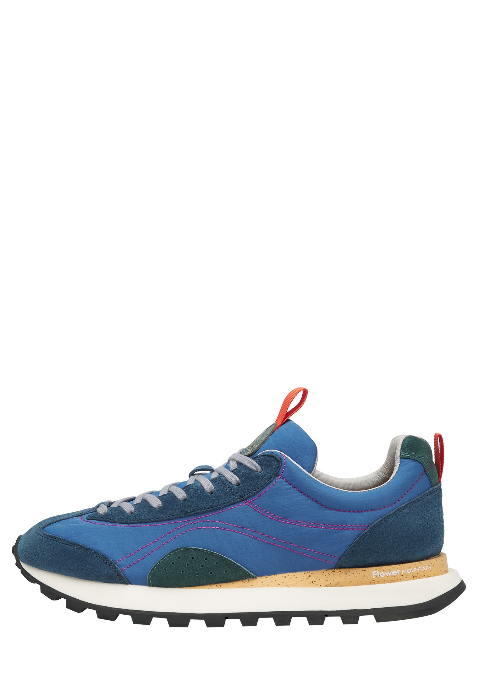 NEW ASUKA MAN - Suede and technical fabric sneakers - Navy