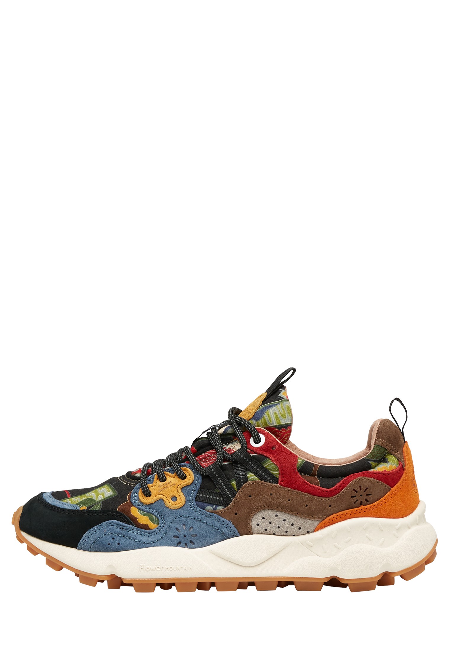 YAMANO 3 UNI - Suede and technical fabric sneakers - Blue-Black