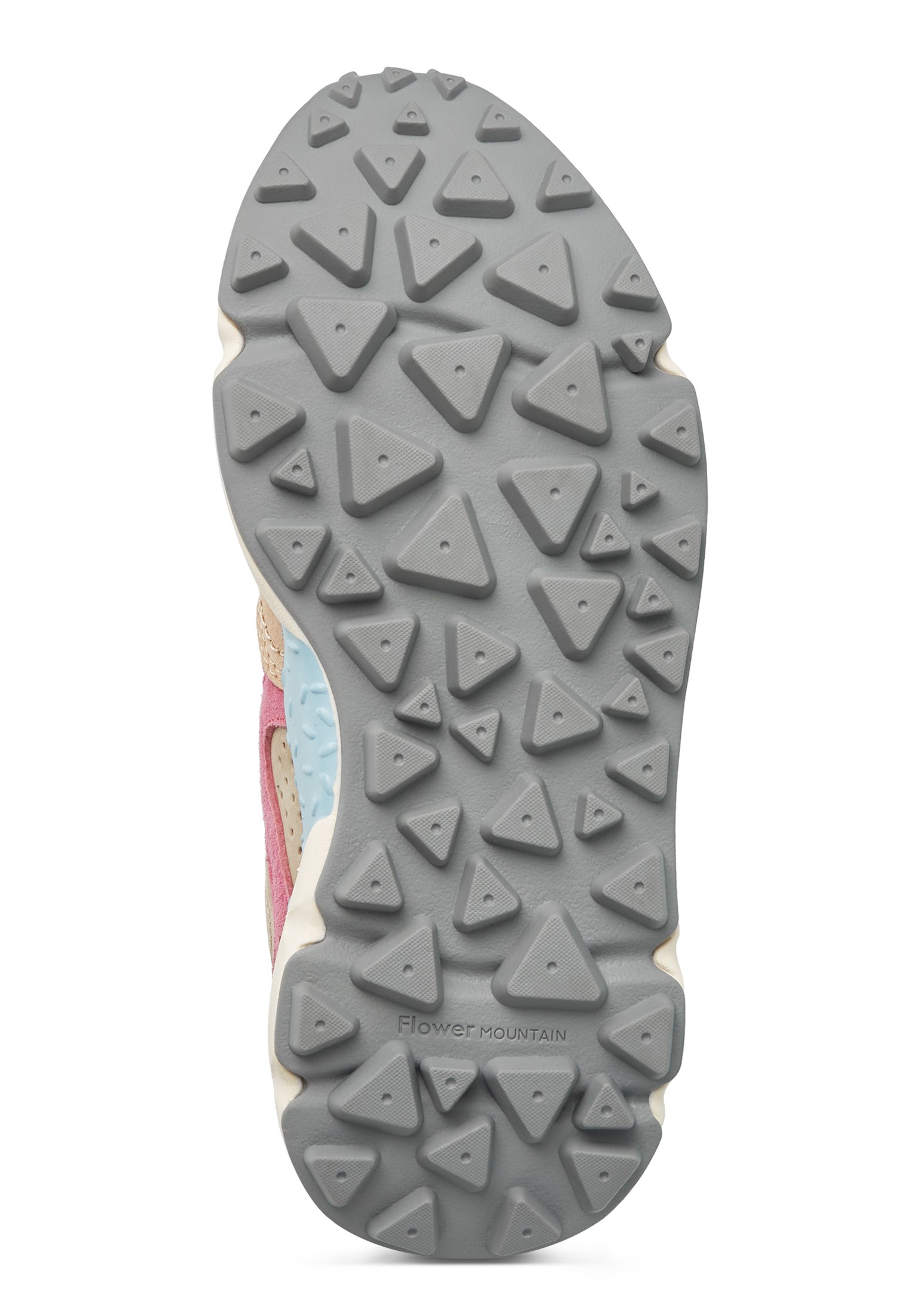 YAMANO 3 WOMAN - Suede and technical fabric sneakers - Pink-Light blue