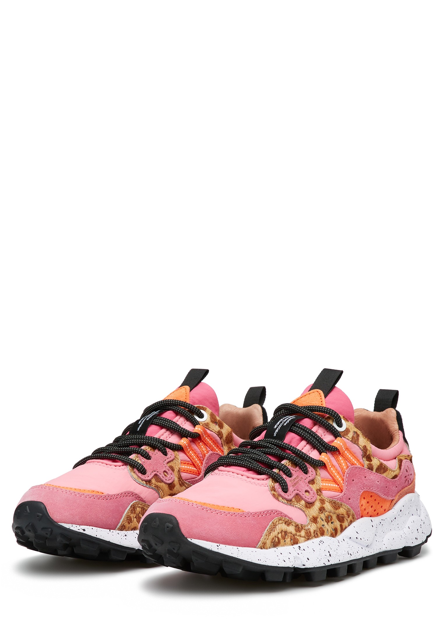 YAMANO 3 WOMAN - Technical fabric and suede sneakers - Fuchsia