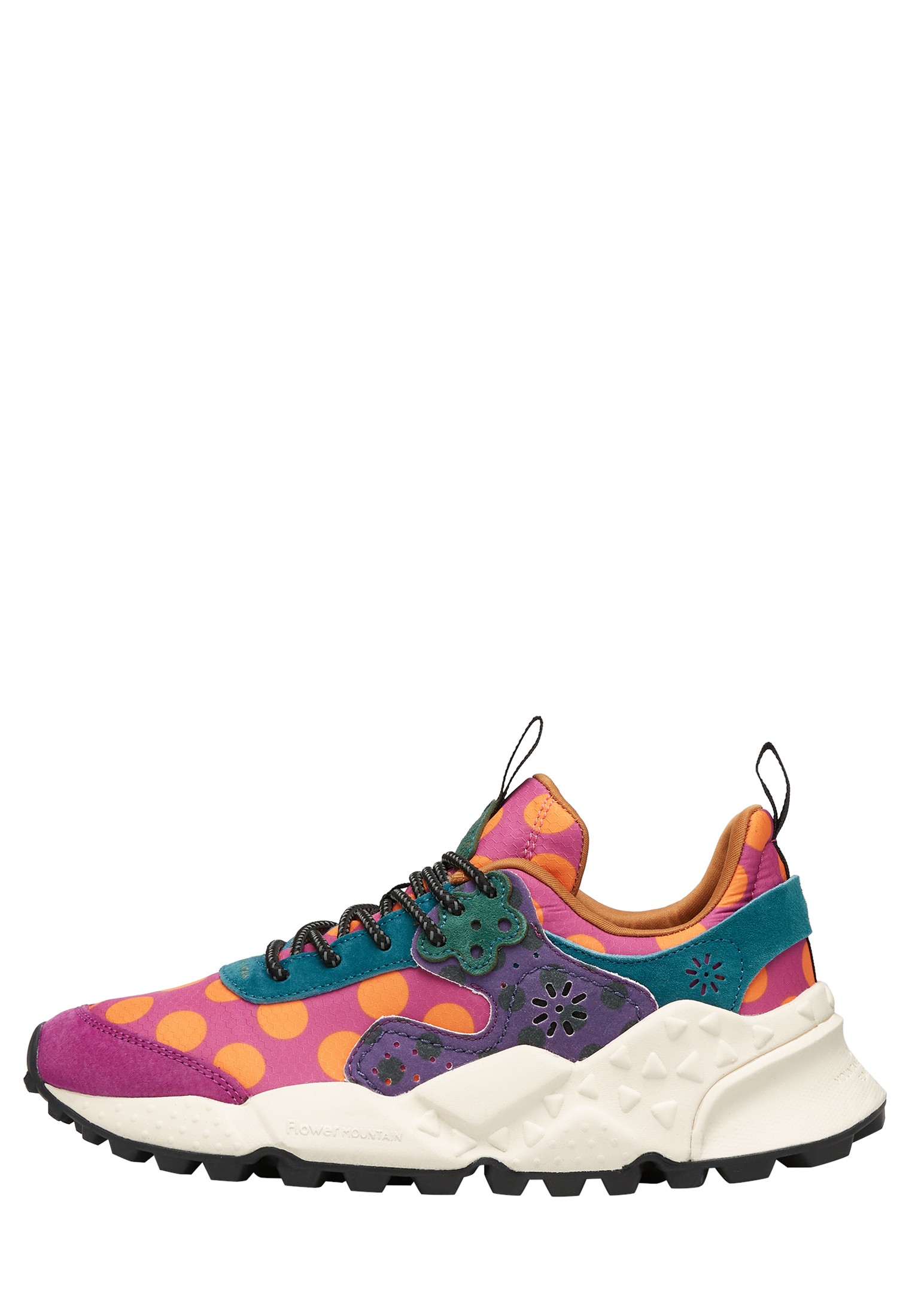 KOTETSU WOMAN - Suede and technical fabric sneakers - Purple-Fuchsia
