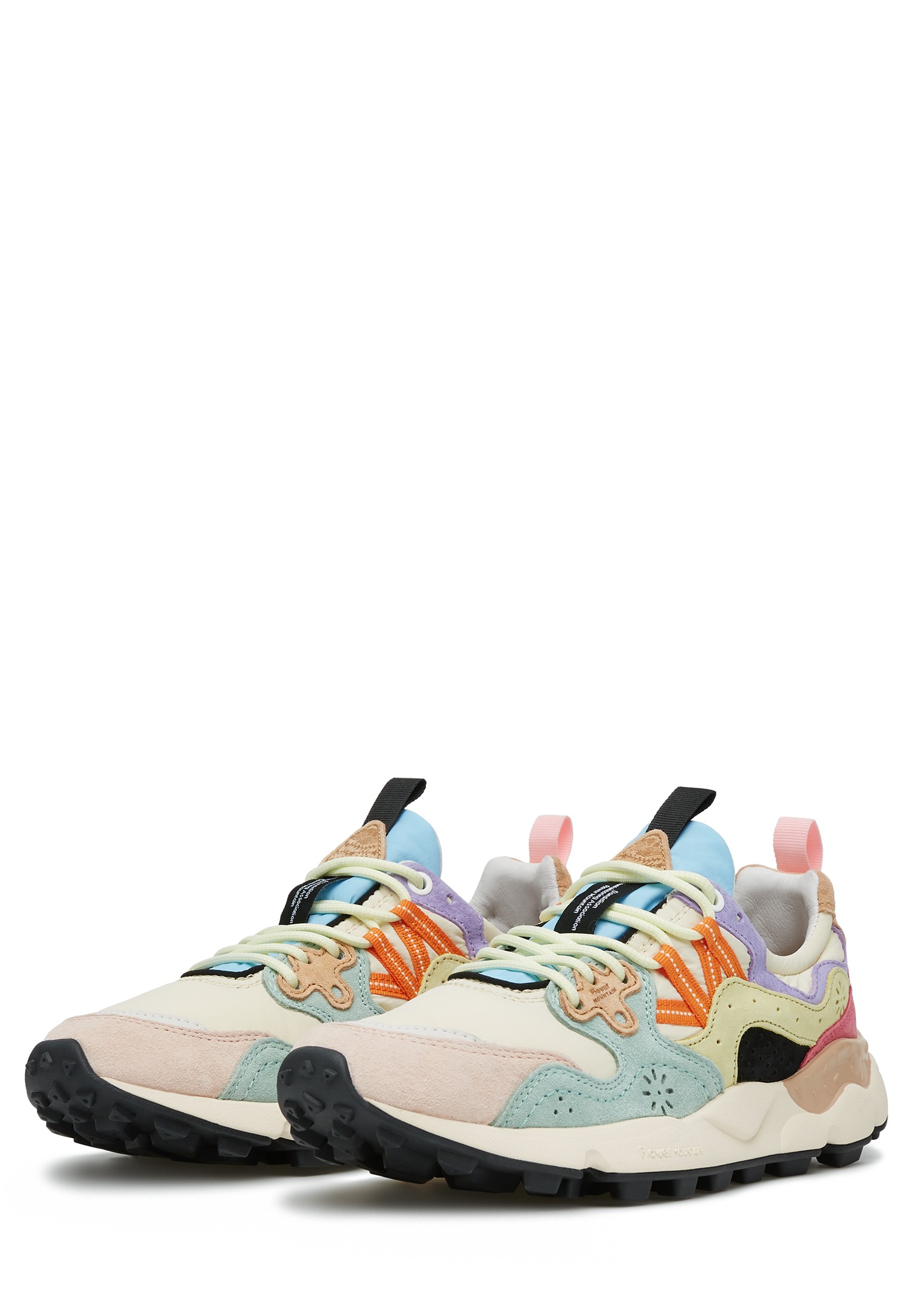 YAMANO 3 UNI - Suede and fabric sneakers - Pink-Beige