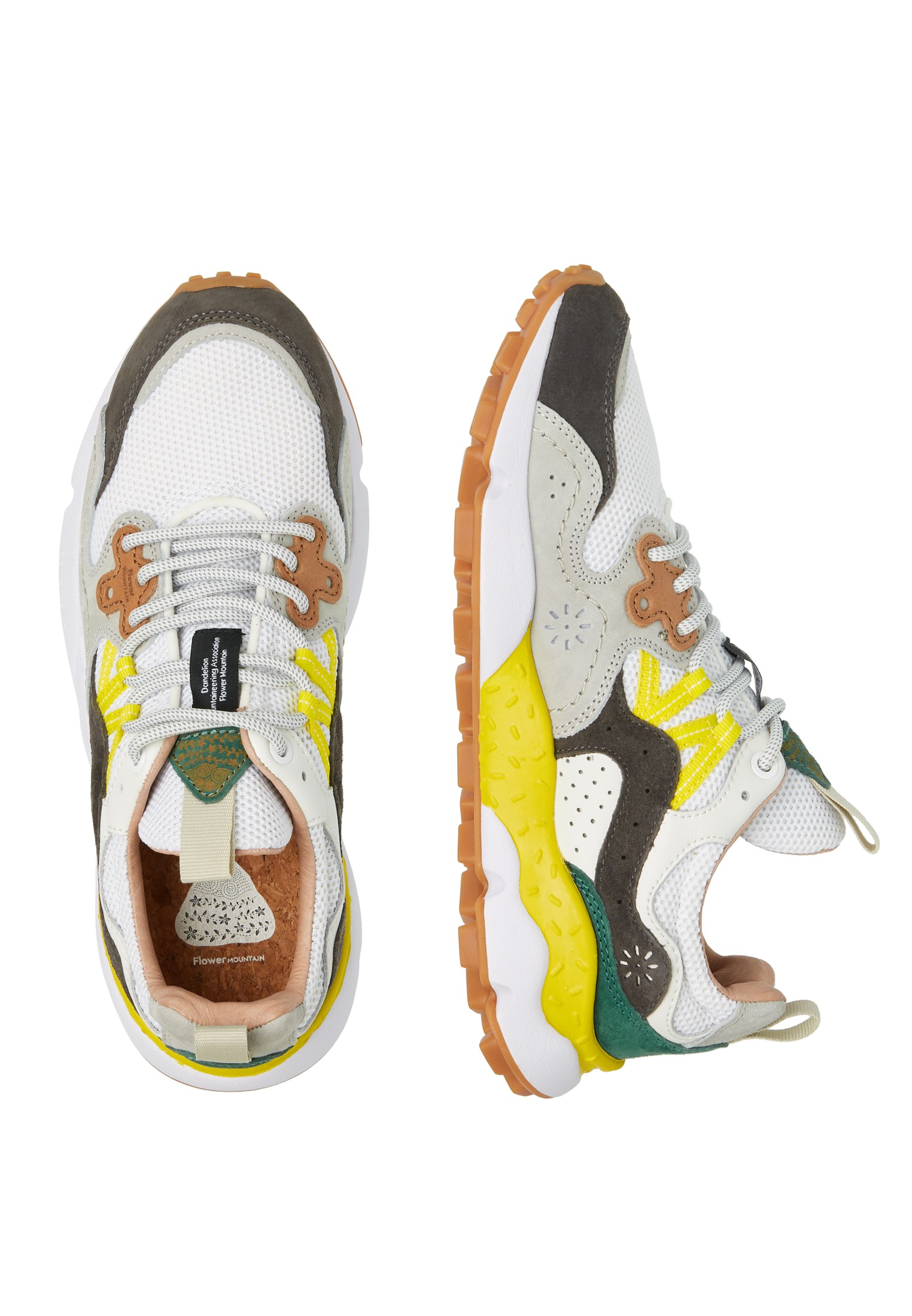 YAMANO 3 UNI - Suede and technical fabric sneakers - Grey-White