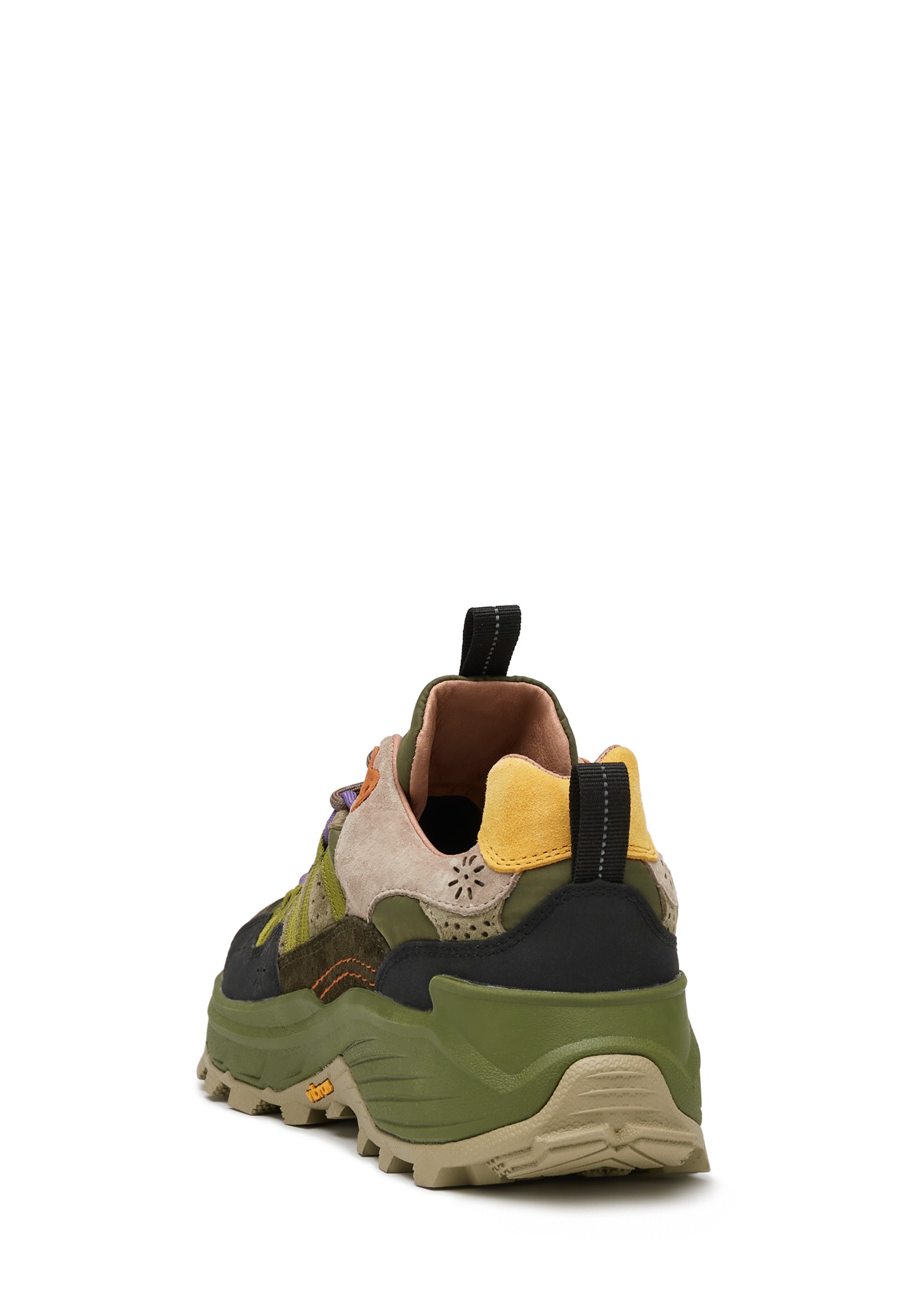IWANO MAN - Suede and technical fabric sneakers - Dark green