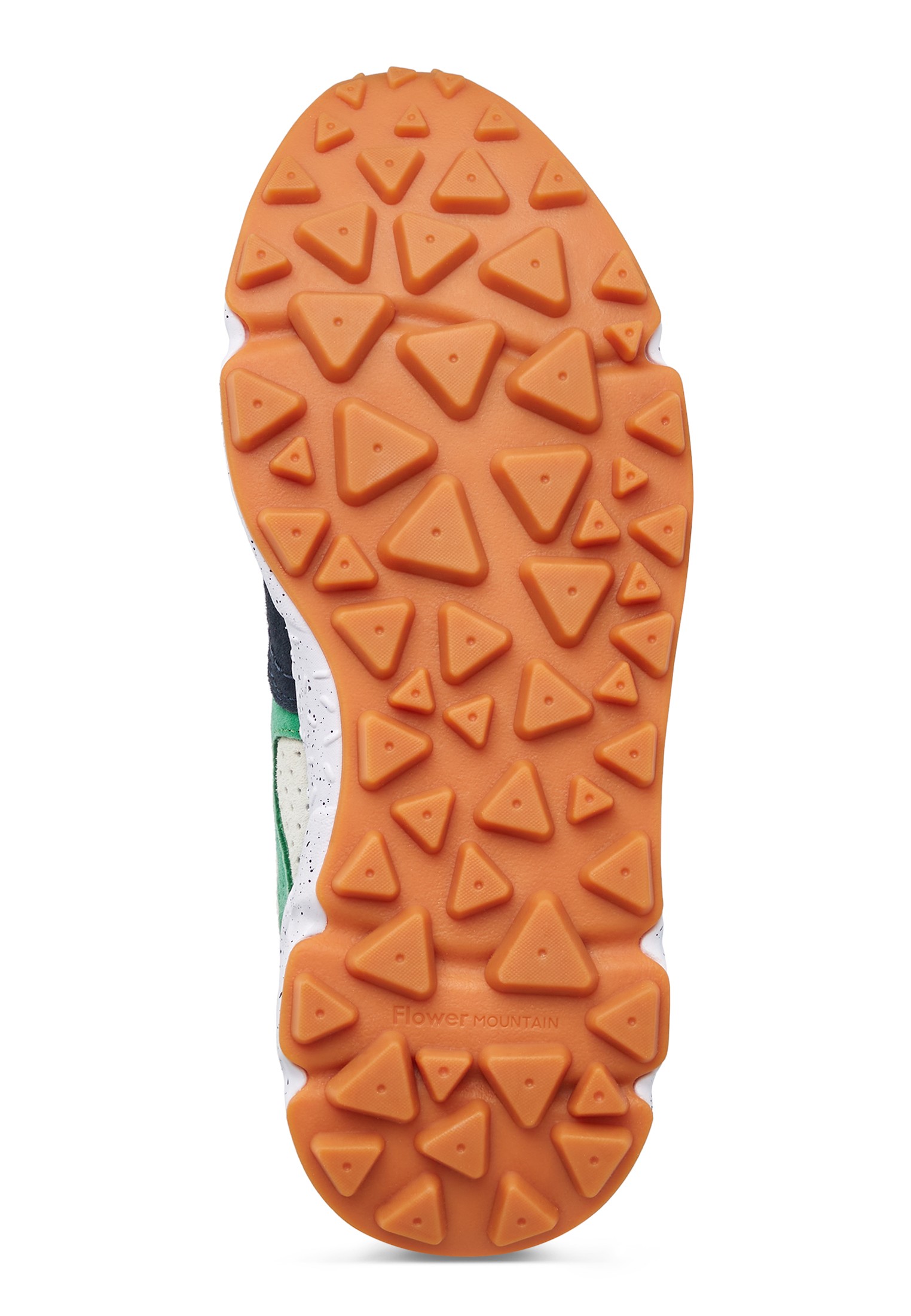 YAMANO 3 MAN - Suede and technical fabric sneakers - Navy-Orange