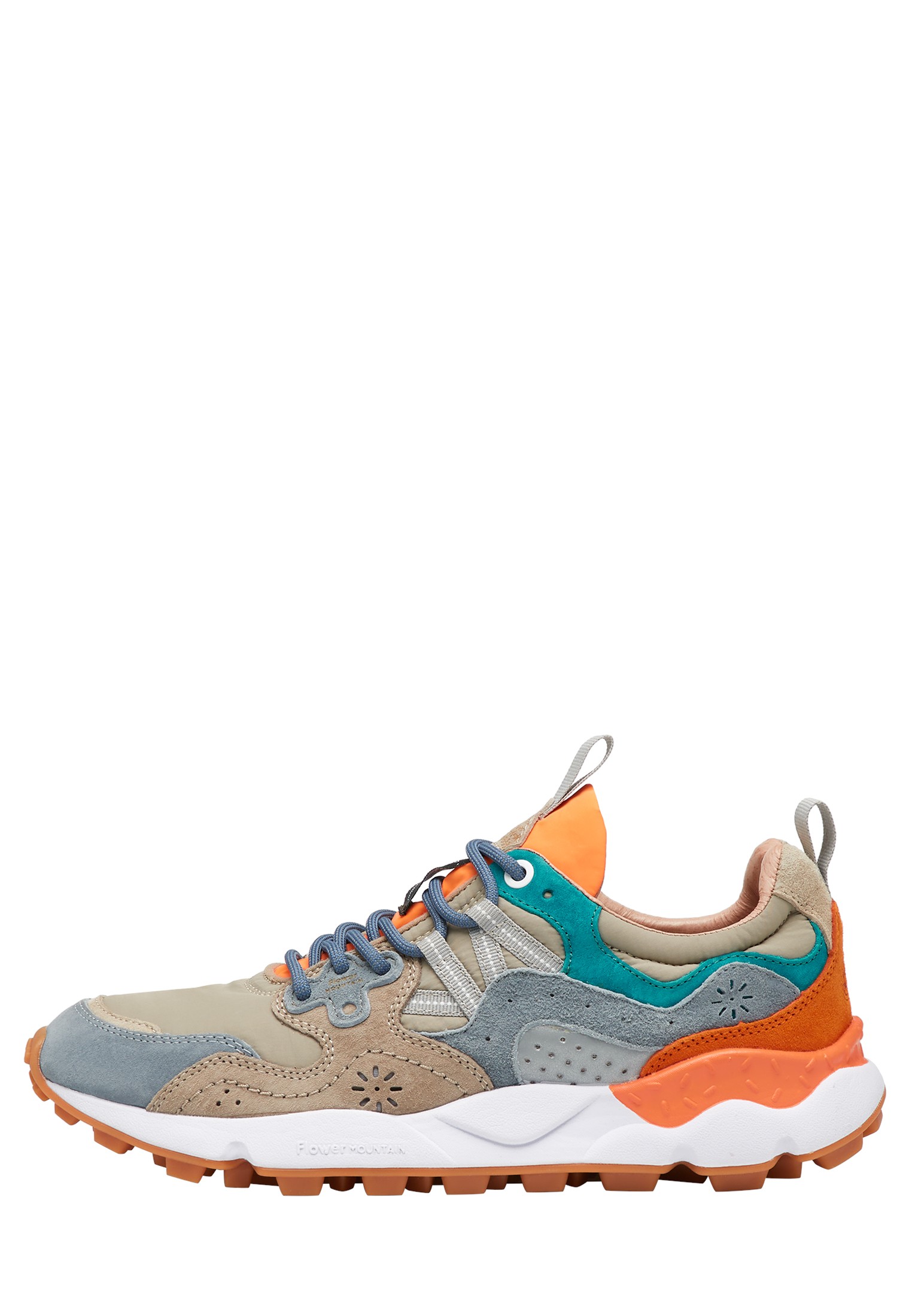 YAMANO 3 UNI - Suede and fabric sneakers - Light blue-Grey