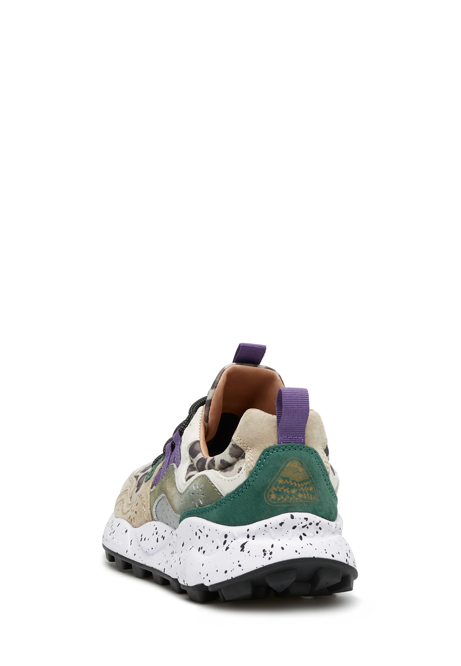 YAMANO 3 UNI - Suede and technical fabric sneakers - Grey-Beige
