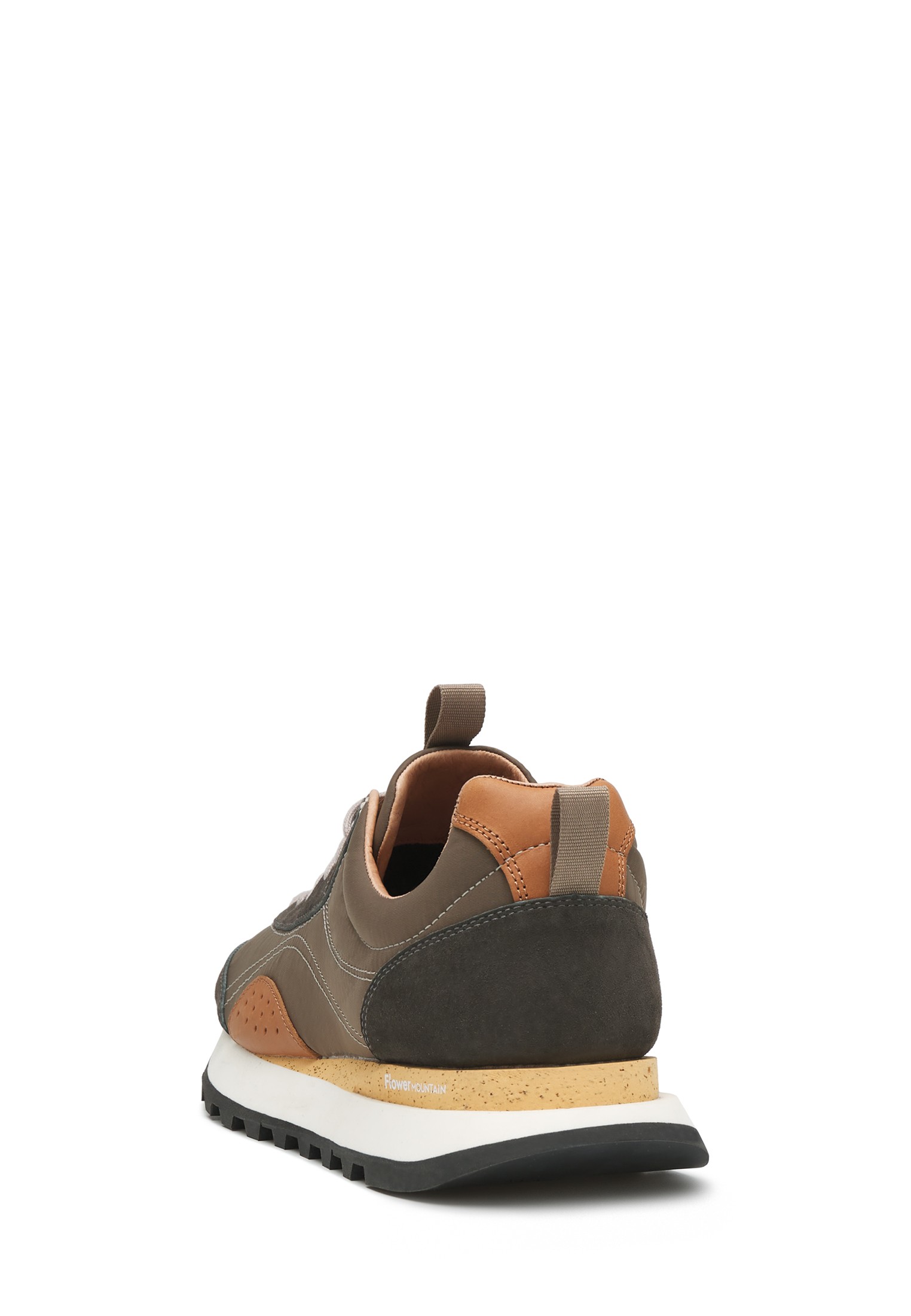 NEW ASUKA MAN - Suede and technical fabric sneakers - Brown