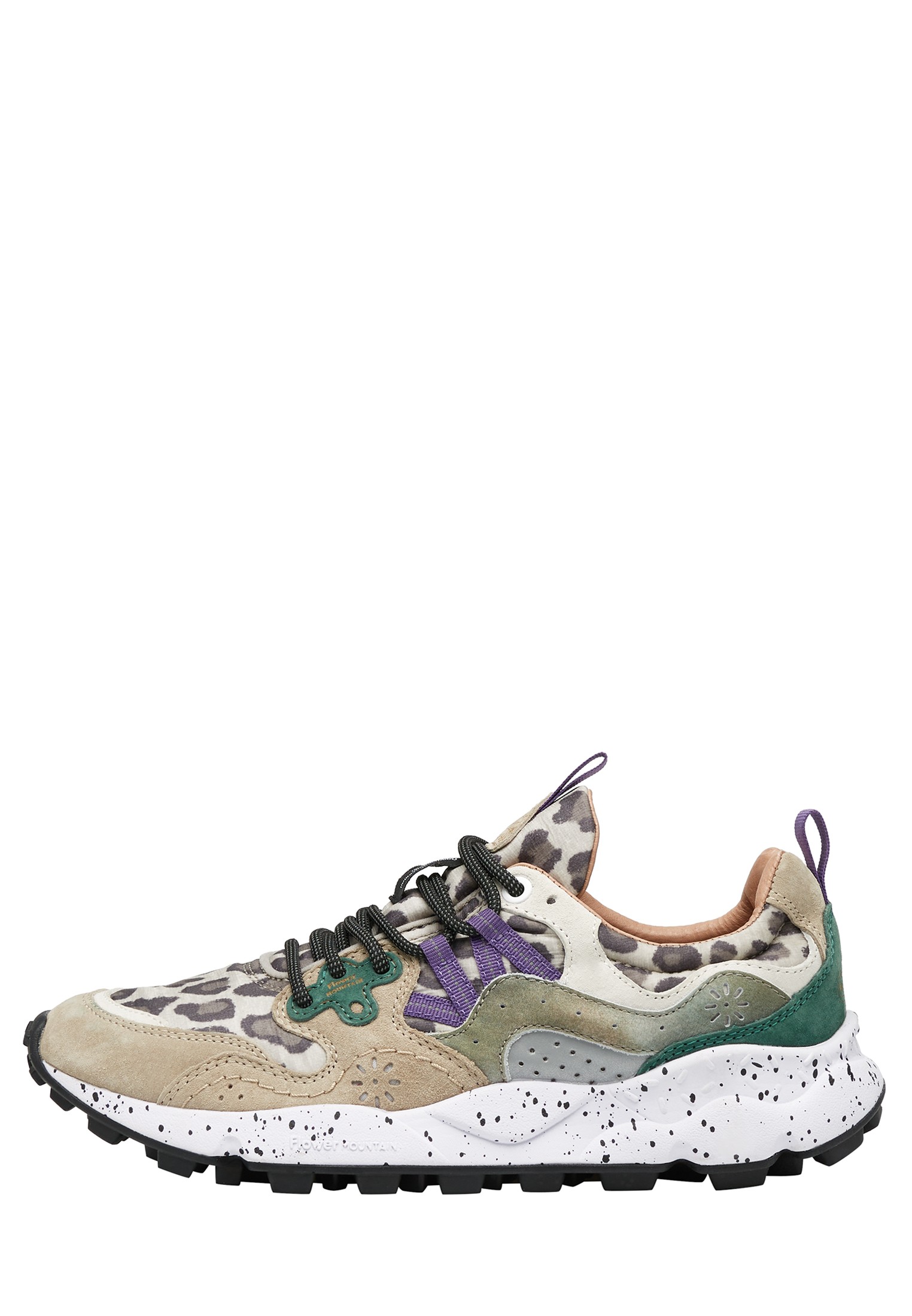 YAMANO 3 UNI - Suede and technical fabric sneakers - Grey-Beige