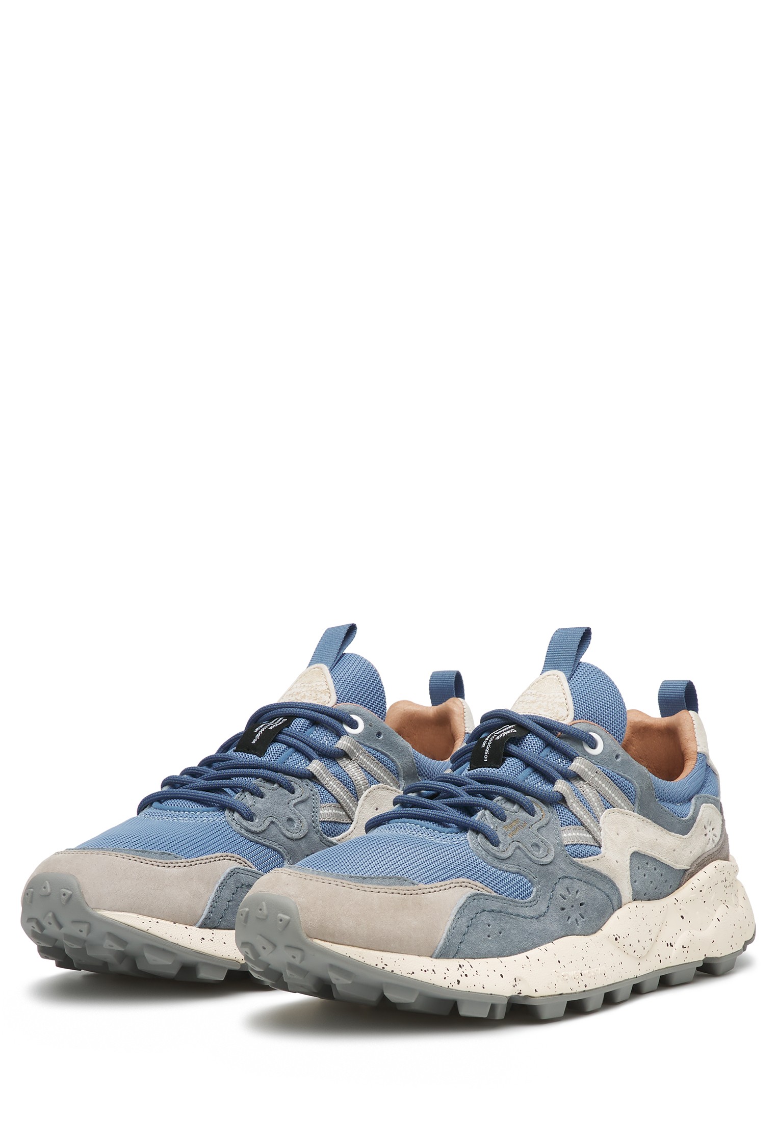 YAMANO 3 MAN - Suede and fabric sneakers - Light blue