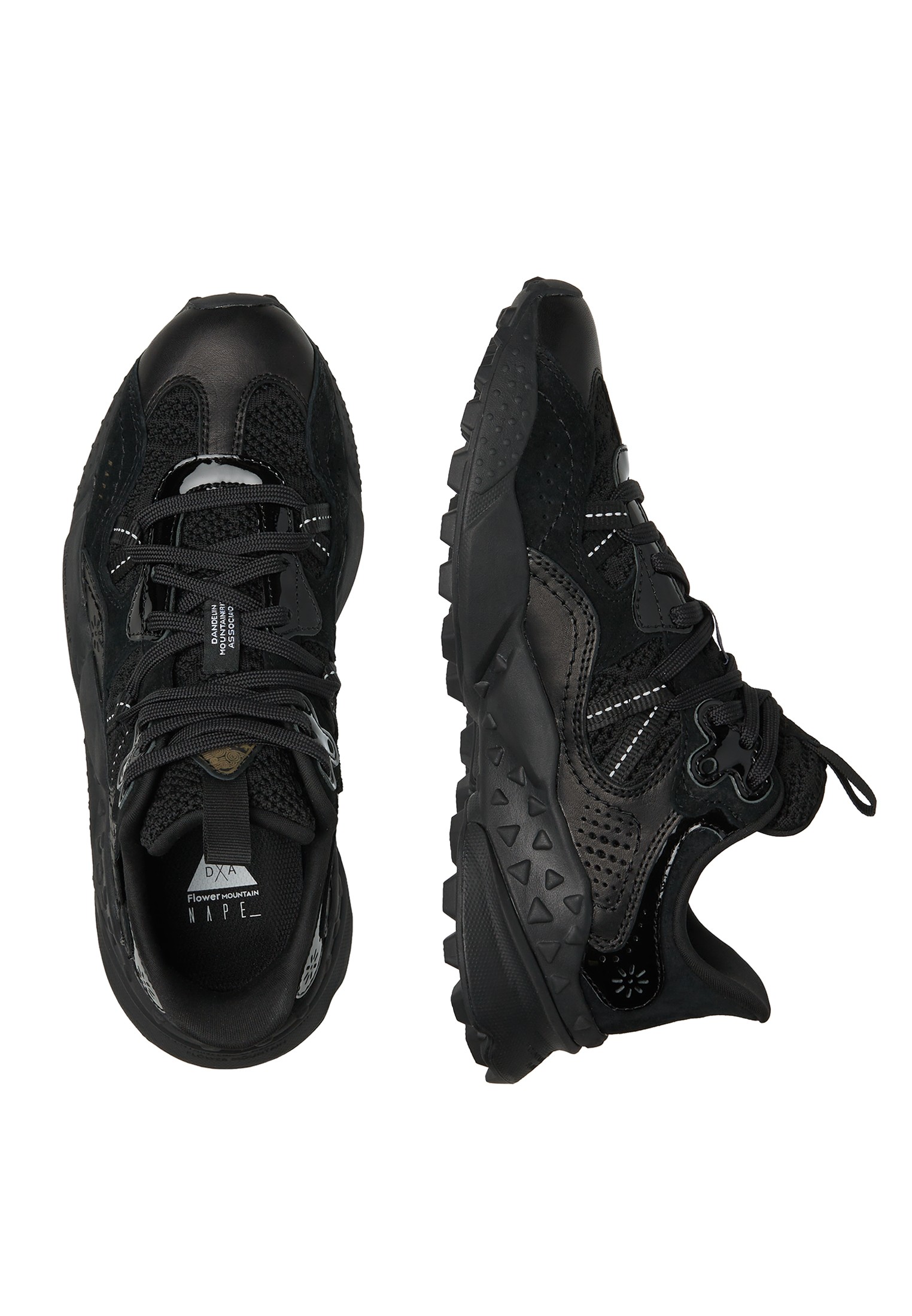 TIGER HILL NAPE UNI - Suede and technical fabric sneakers - Black