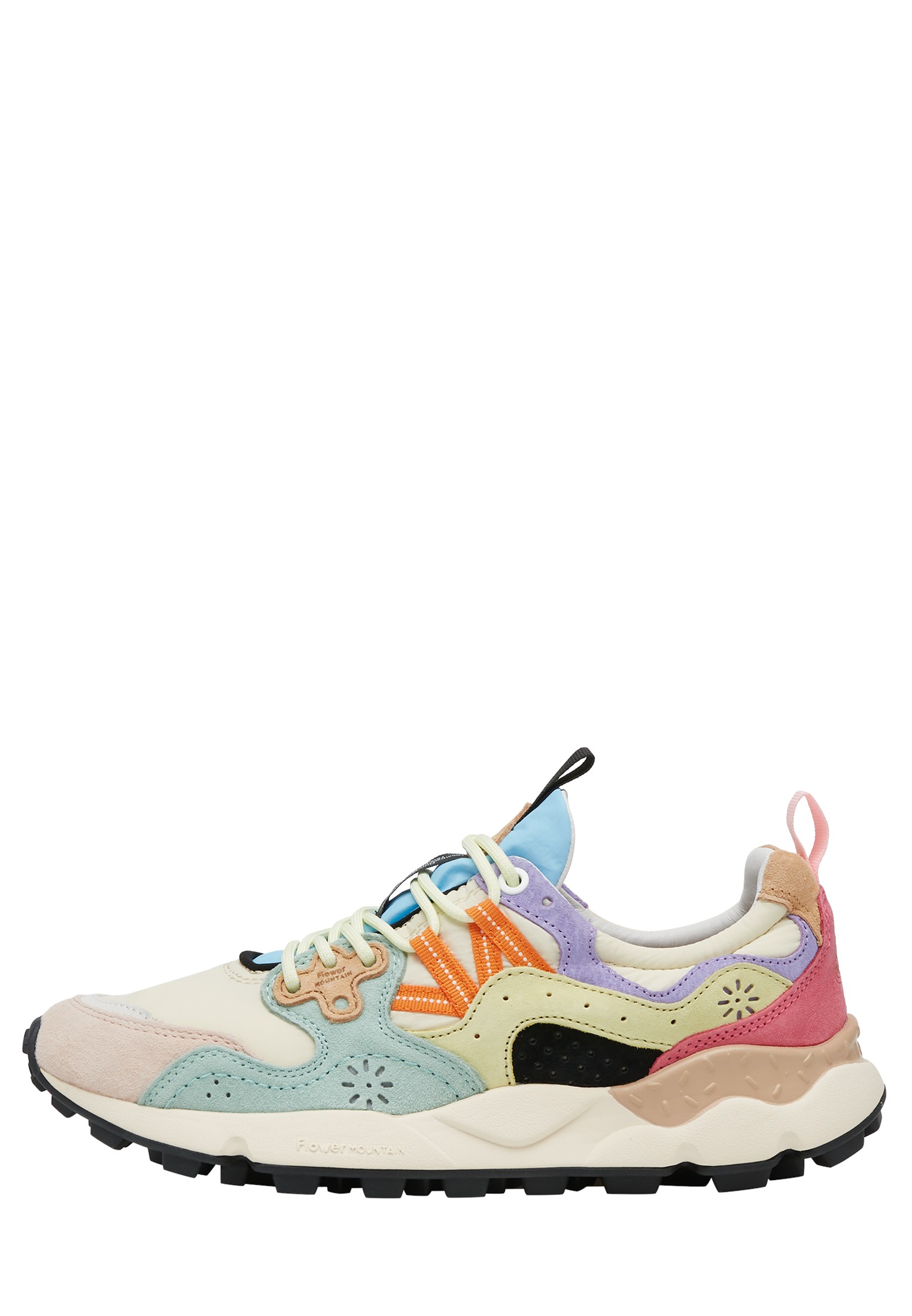 YAMANO 3 UNI - Suede and fabric sneakers - Pink-Beige