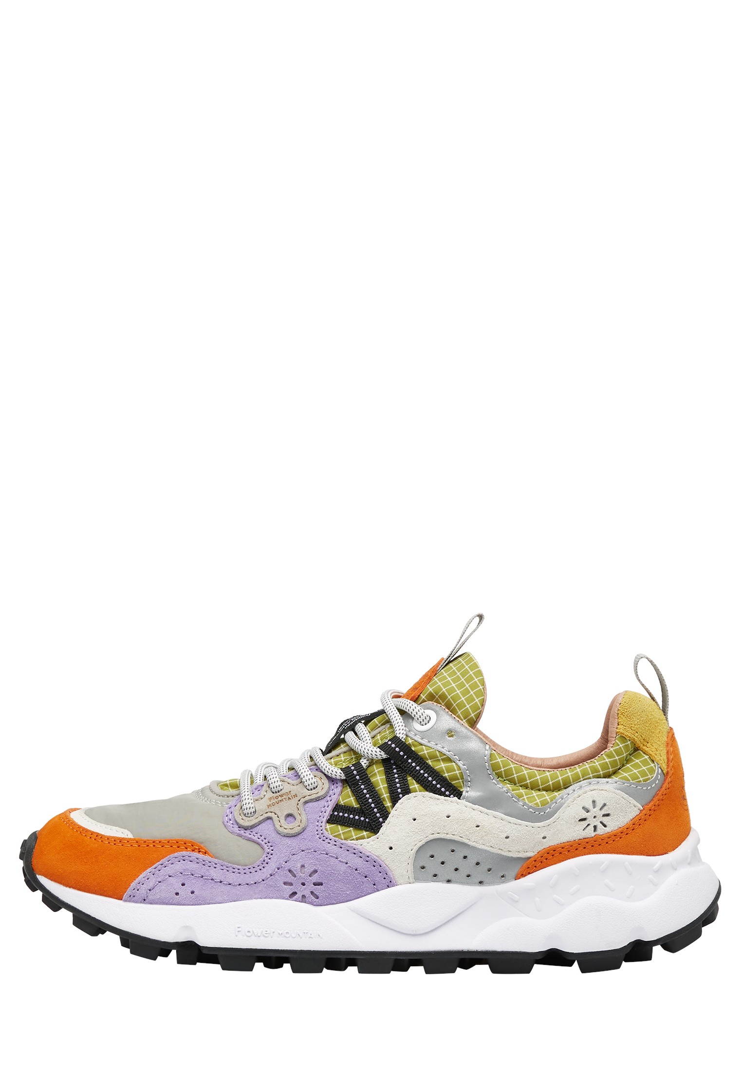 YAMANO 3 UNI - Suede and technical fabric sneakers - Lilac-Grey