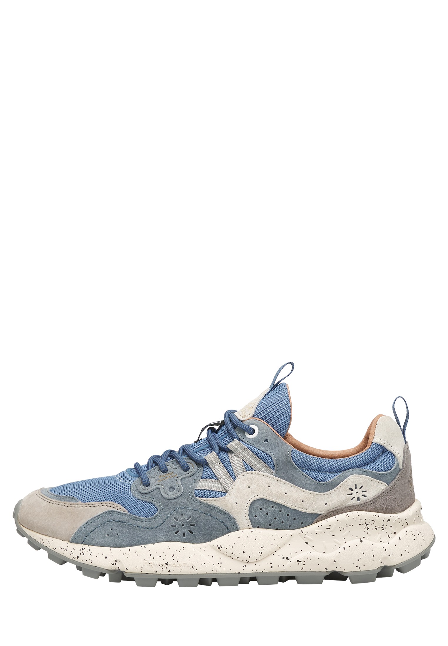 YAMANO 3 MAN - Suede and fabric sneakers - Light blue