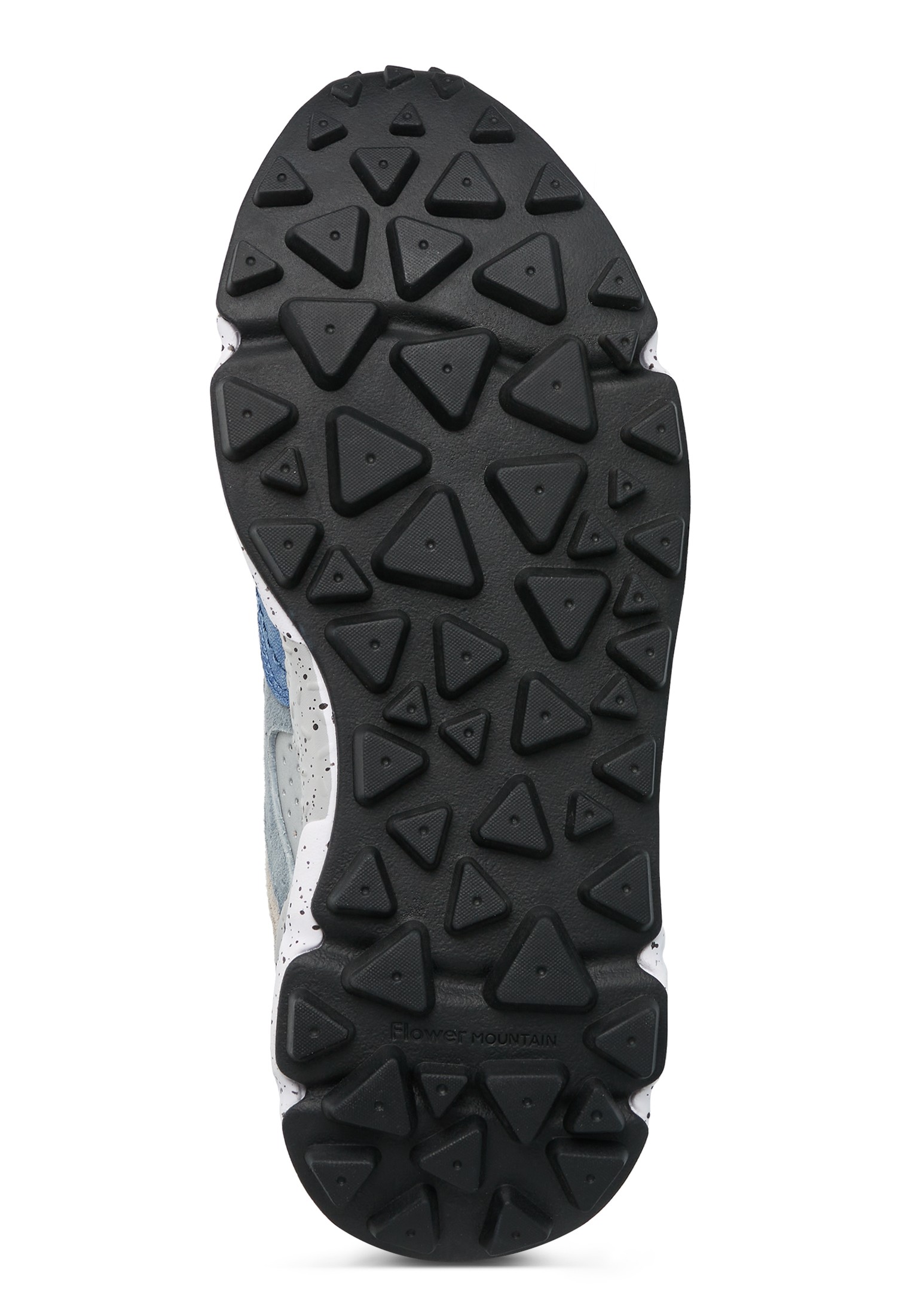 YAMANO 3 MAN - Suede and technical fabric sneakers - Light blue-White