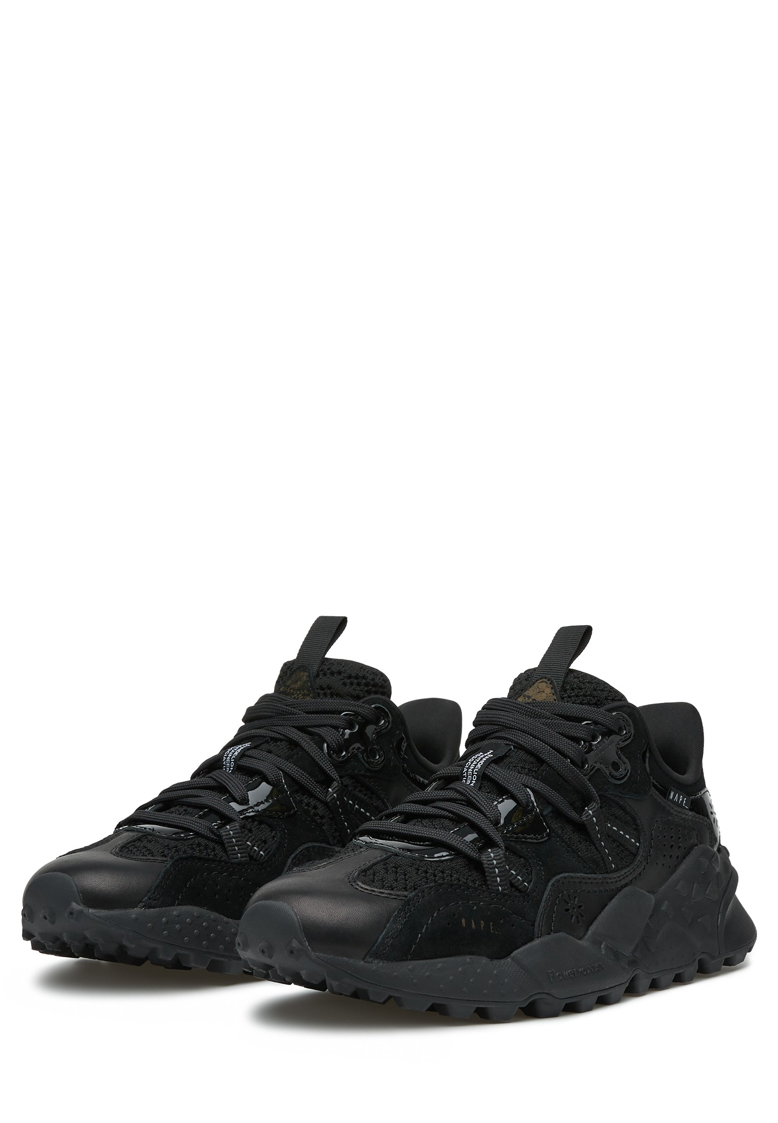 TIGER HILL NAPE UNI - Suede and technical fabric sneakers - Black