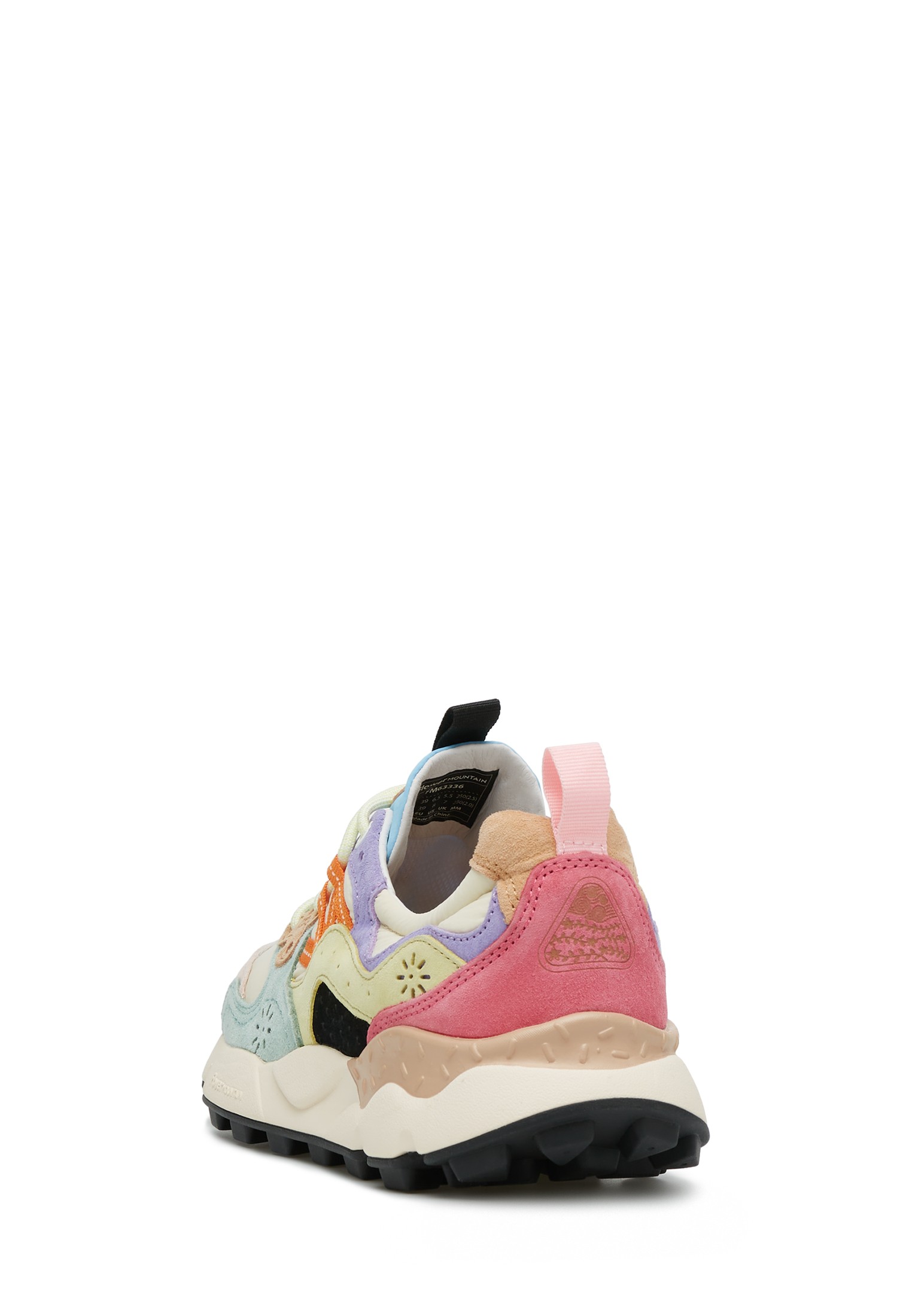YAMANO 3 UNI - Suede and fabric sneakers - Pink-Beige
