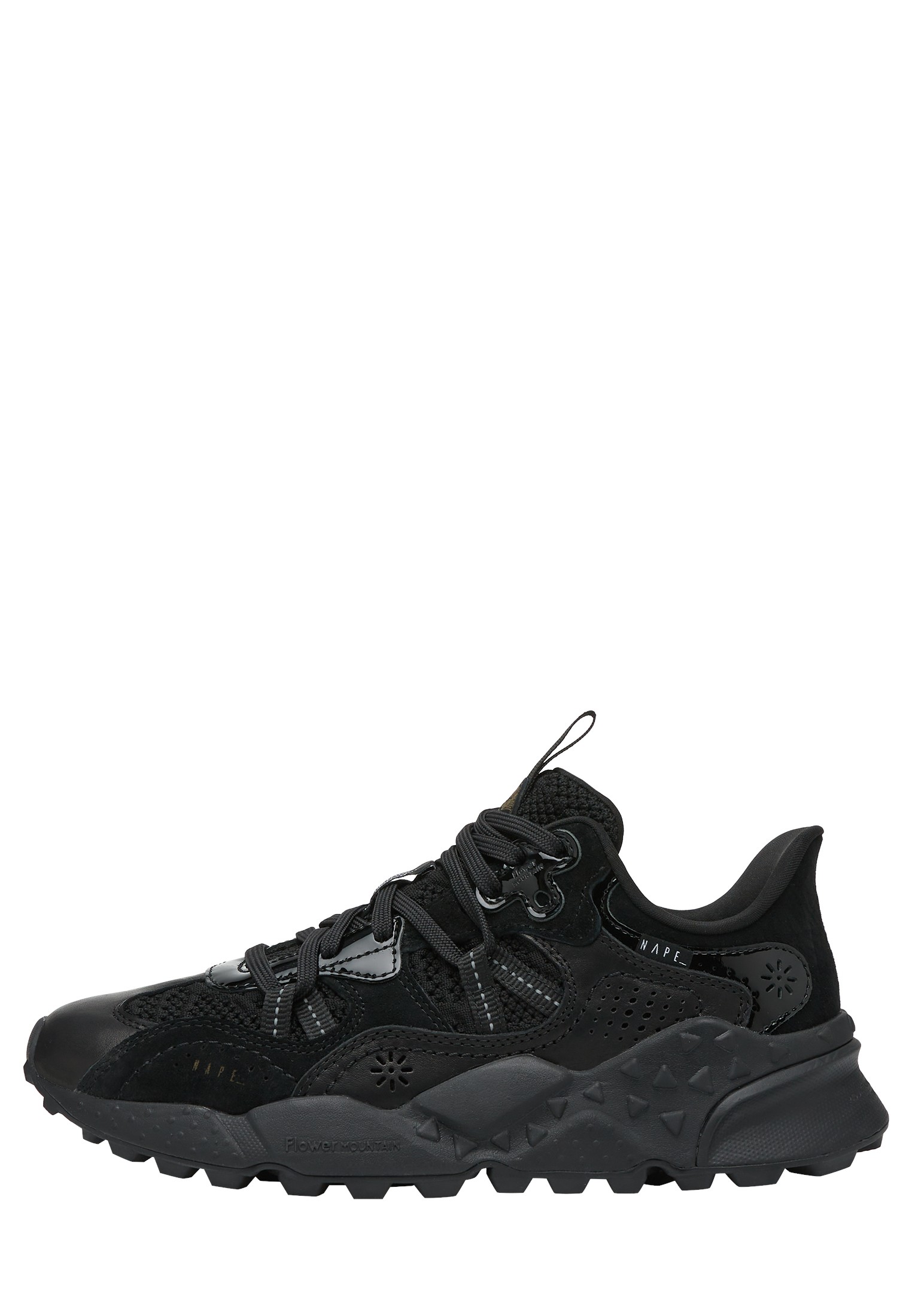 TIGER HILL NAPE UNI - Suede and technical fabric sneakers - Black