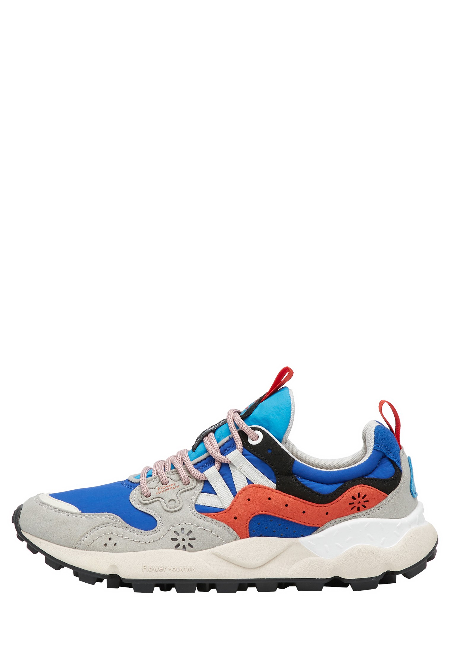 YAMANO 3 UNI BELLEROSE - Faux leather and technical fabric sneakers - Grey-Blue