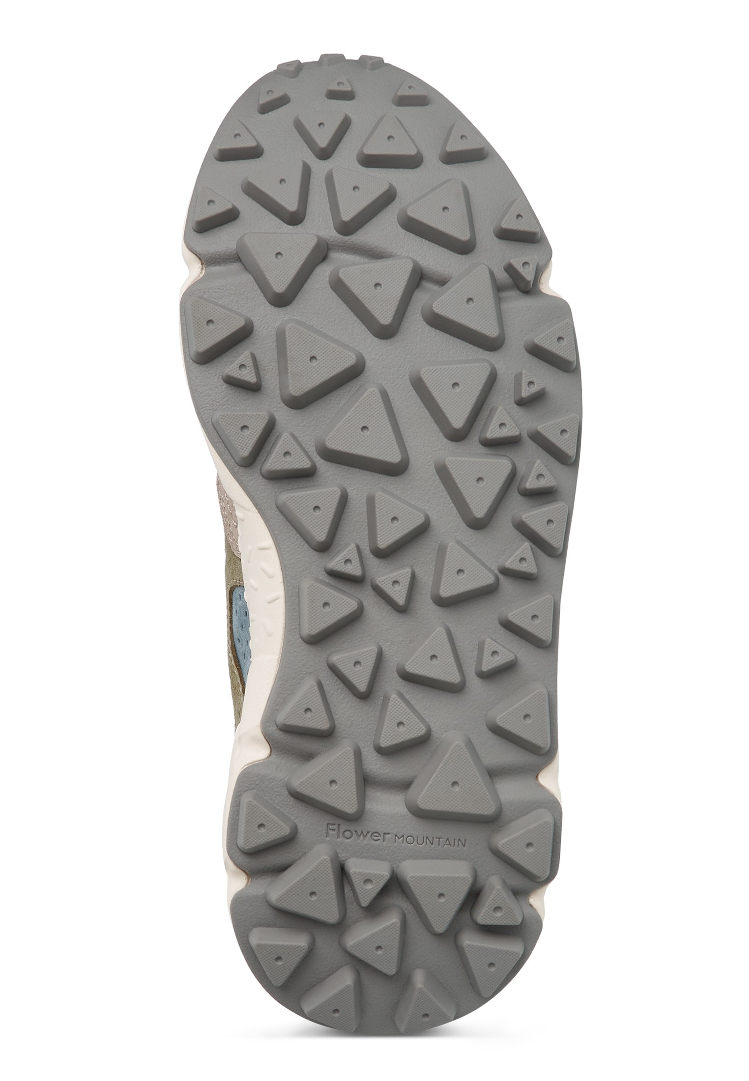 YAMANO 3 UNI - Suede and technical fabric sneakers - Dove grey-Light blue