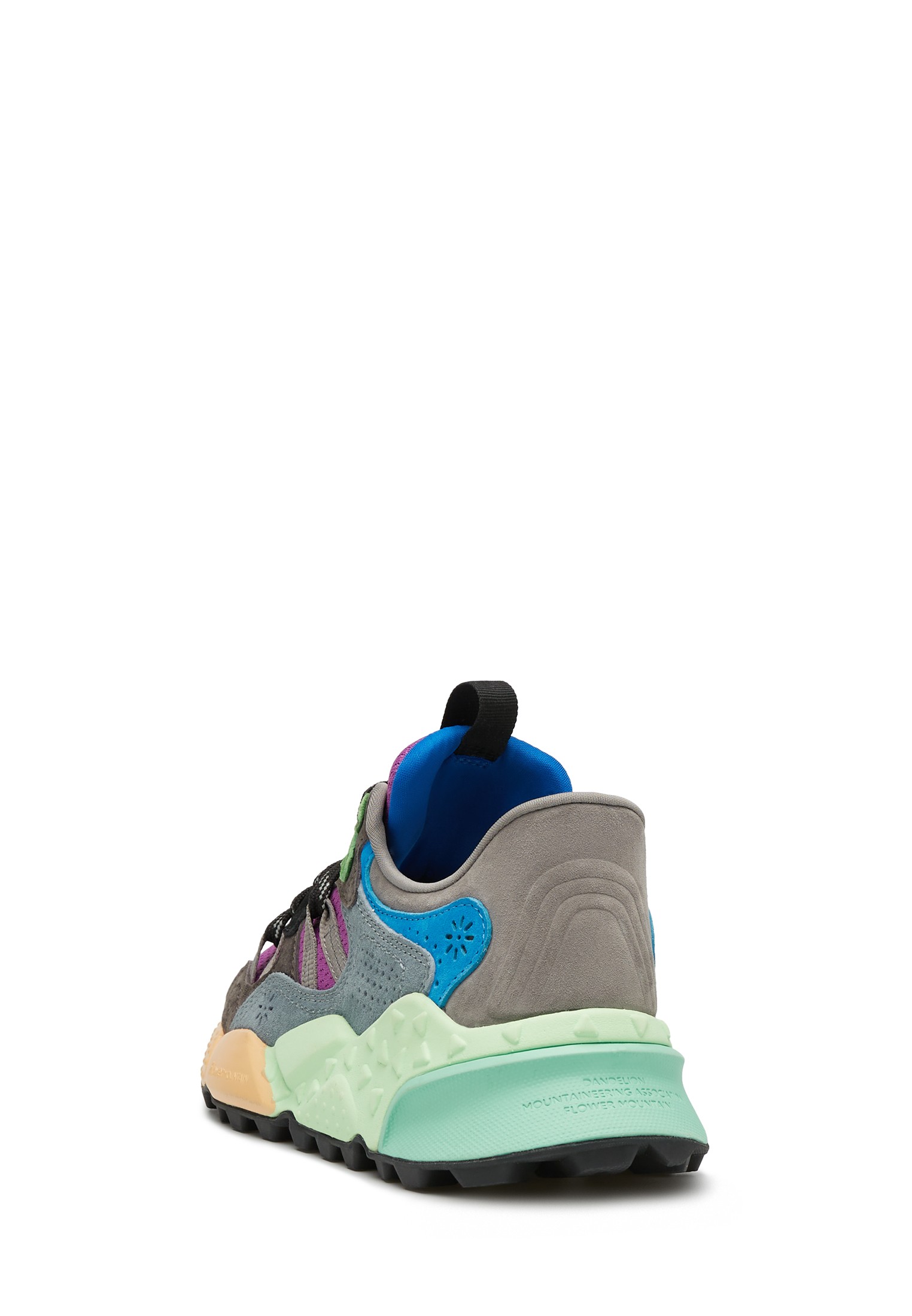 TIGER HILL UNI - Suede and technical fabric sneakers - Blue-Grey